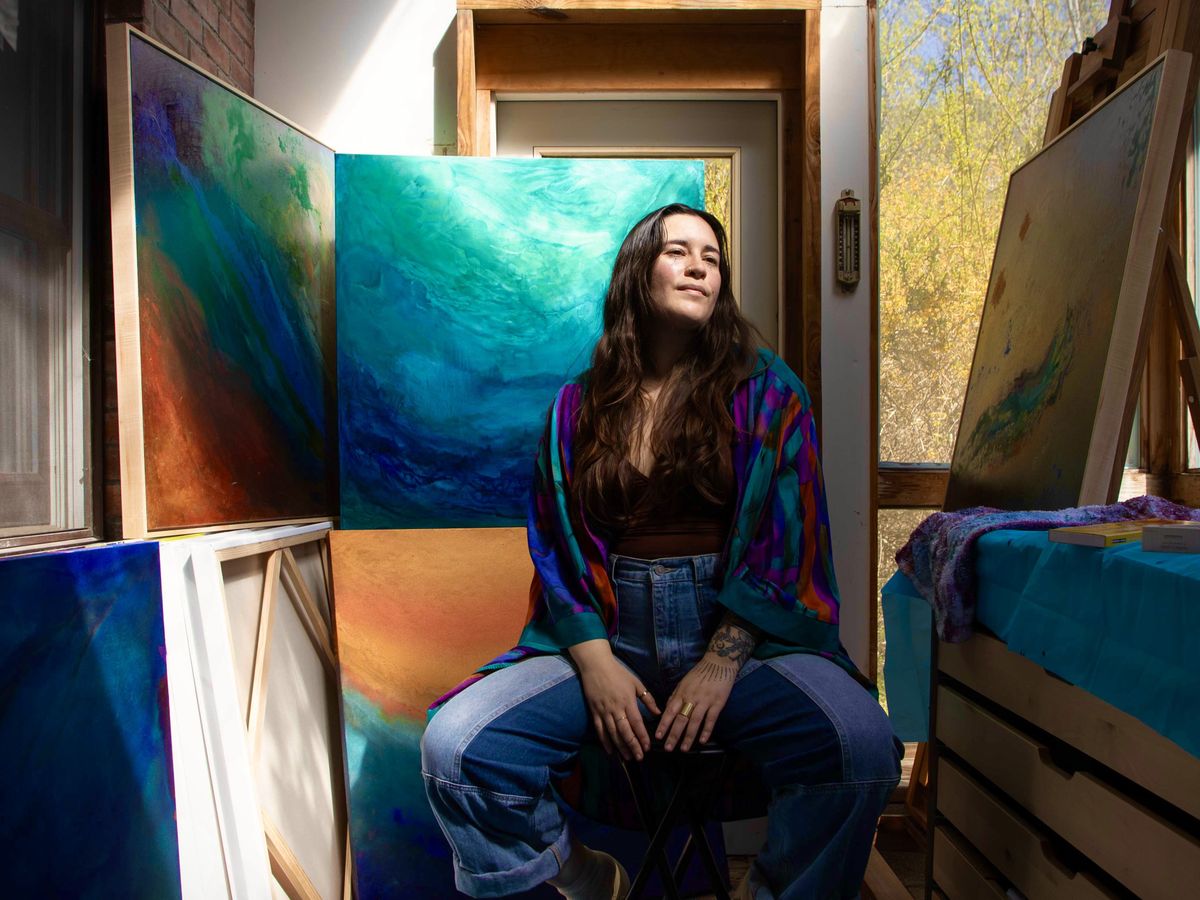 Yen Ospina's color-drenched art comes to Lansing library