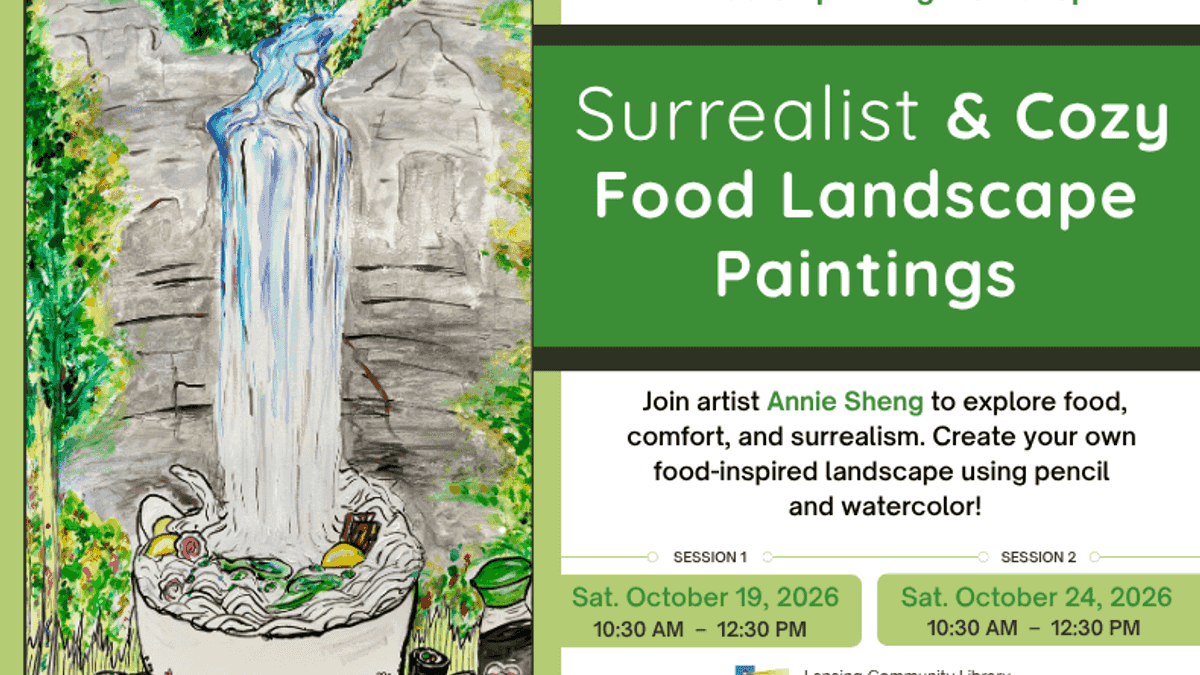 Surrealist & Cozy Food Landscape Painting Workshop with Anni