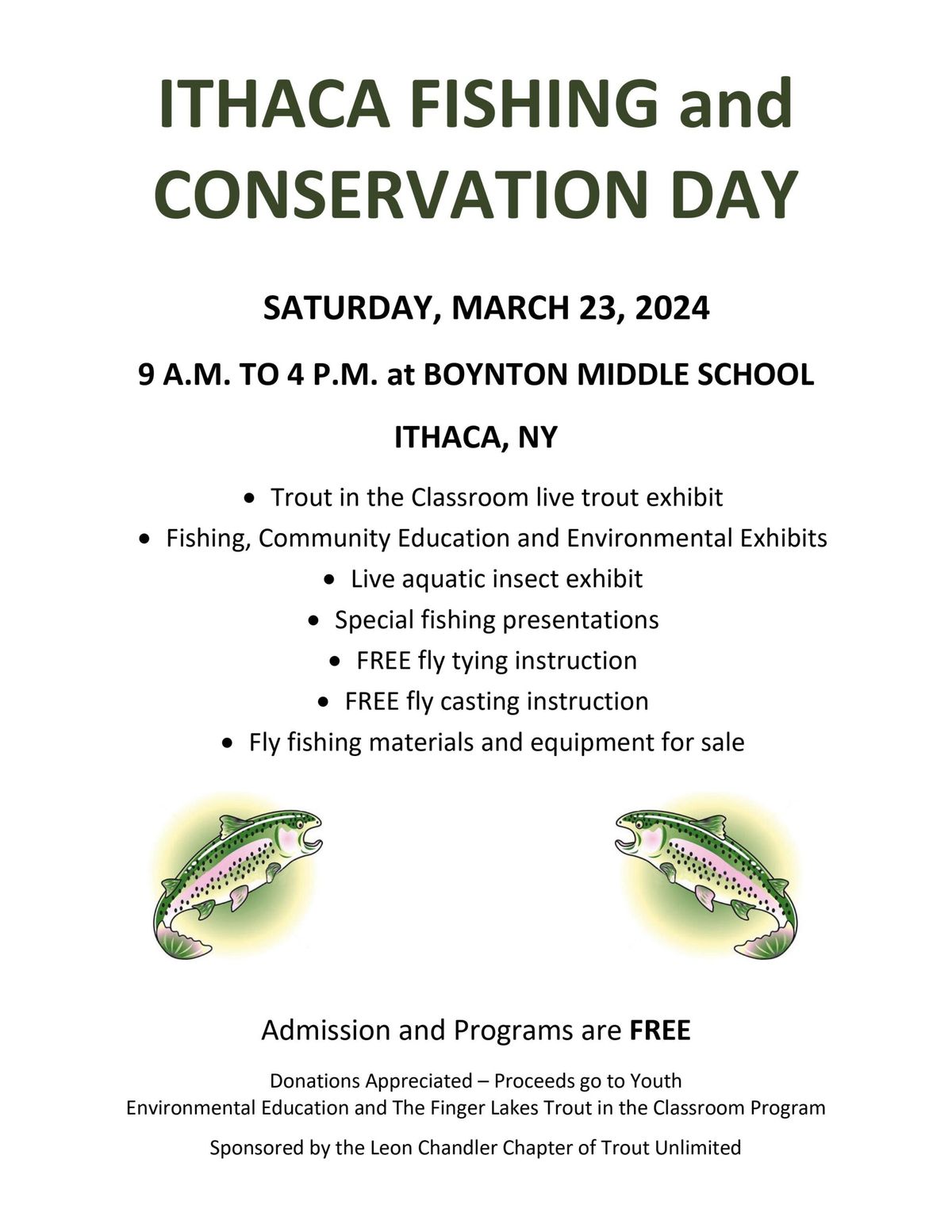 Ithaca Fish 30th Annual Ithaca Fishing & Conservation Day