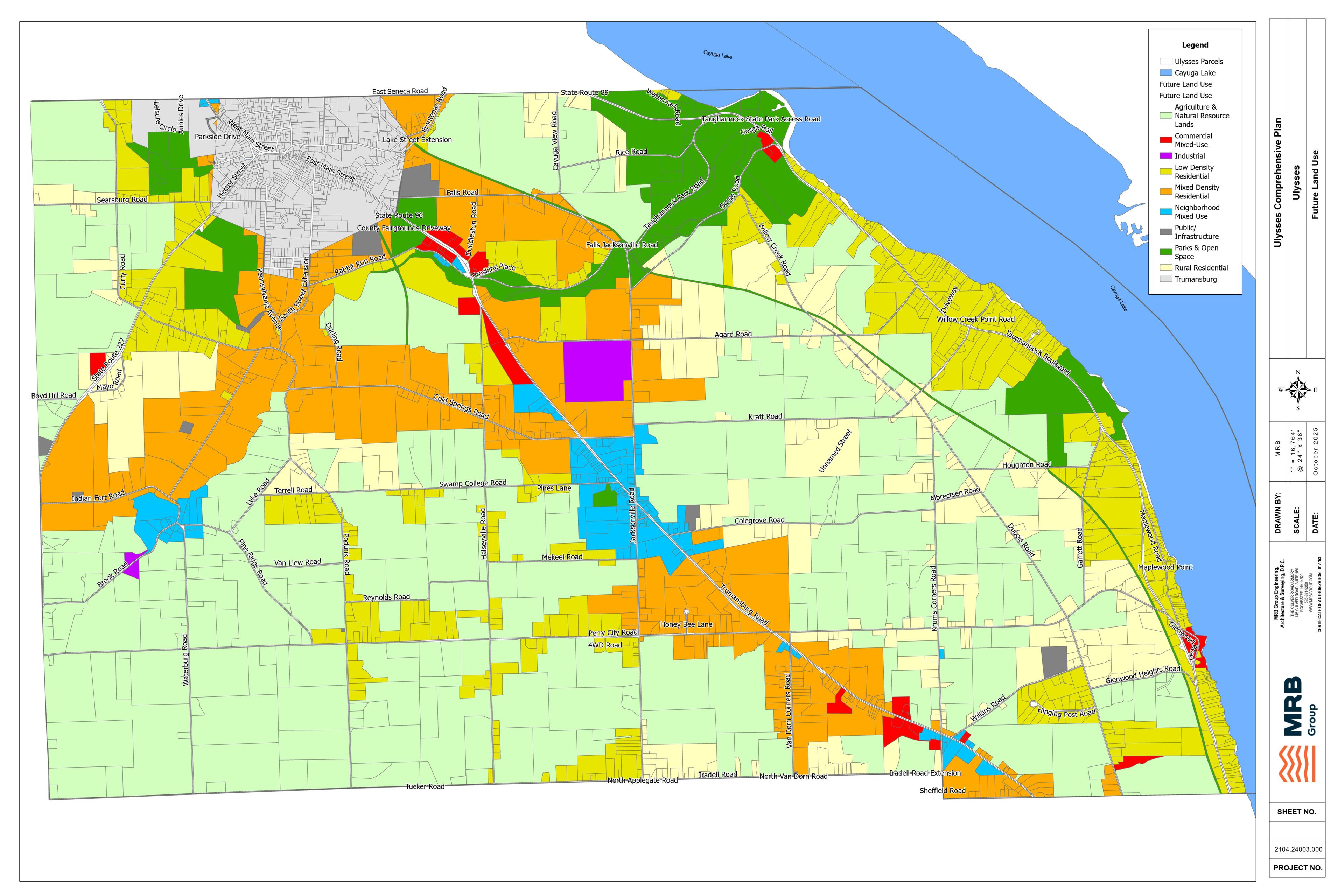 Town of Ulysses future land use map. The town will host a public hearing on proposed land use on Jan. 28 at 5:30 p.m. 