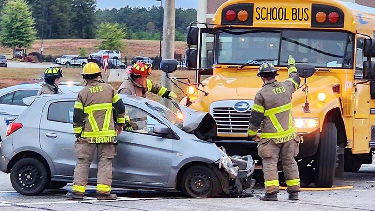 Troup County School System bus involved in accident