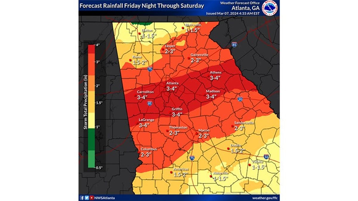Flood watch issued for Friday and Saturday