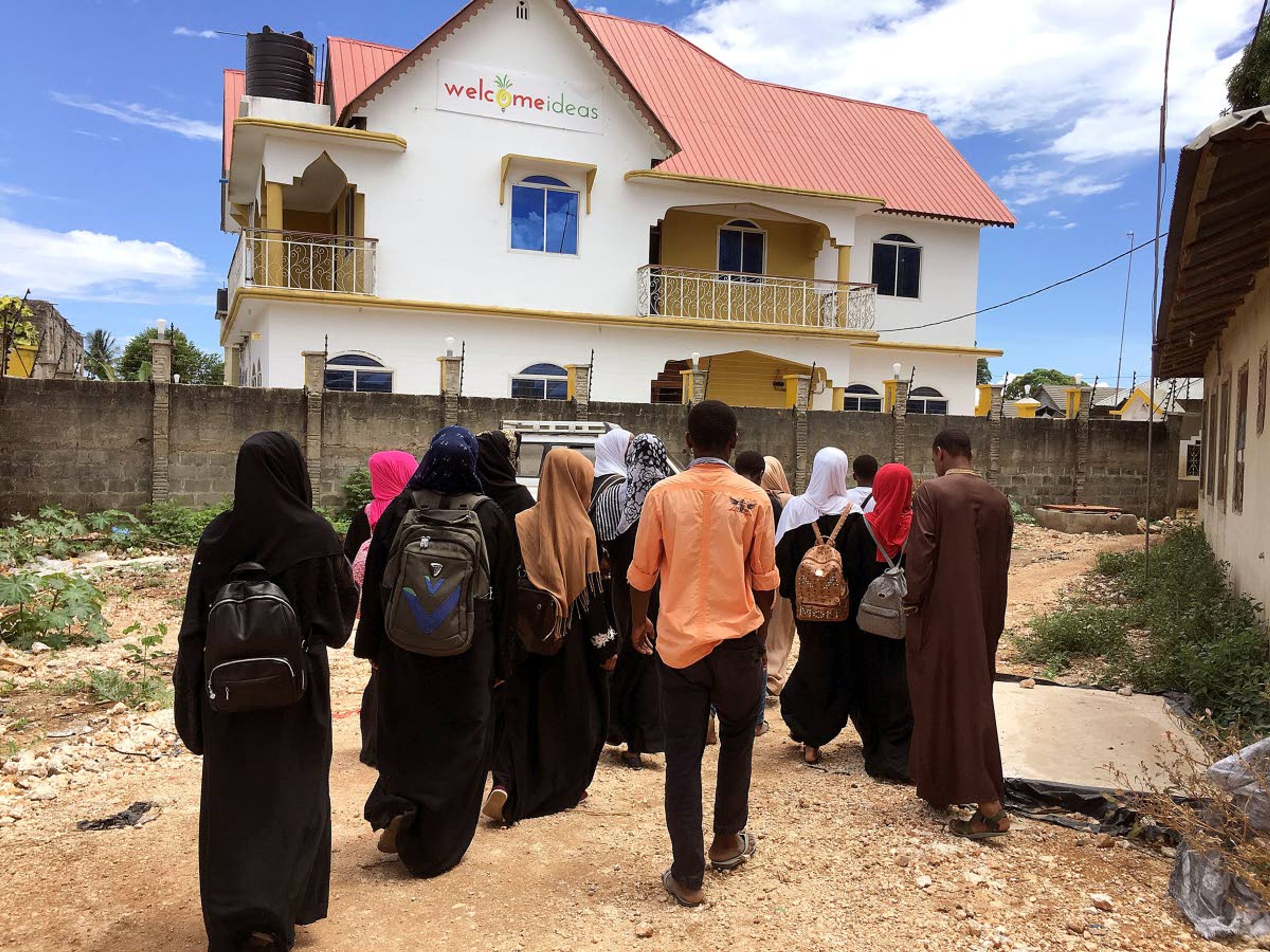 Students walk to school at the Welcome Ideas school in April, 2019, in Zanzibar. Kenn Scott of Pullman helped found the non-profit tourism development incubator starting in Dec., 2017.