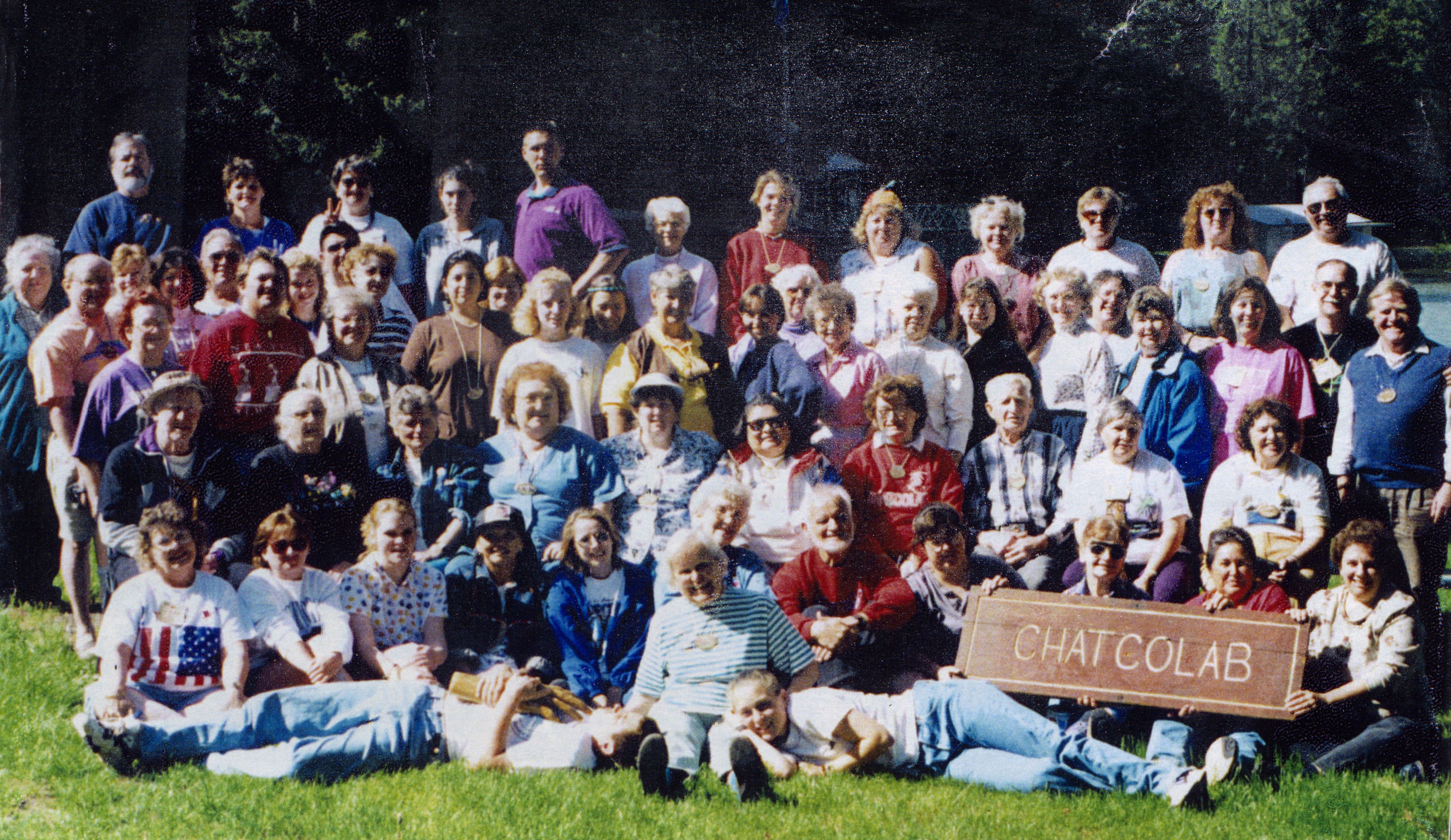 An undated group photo of happy “labbers.”