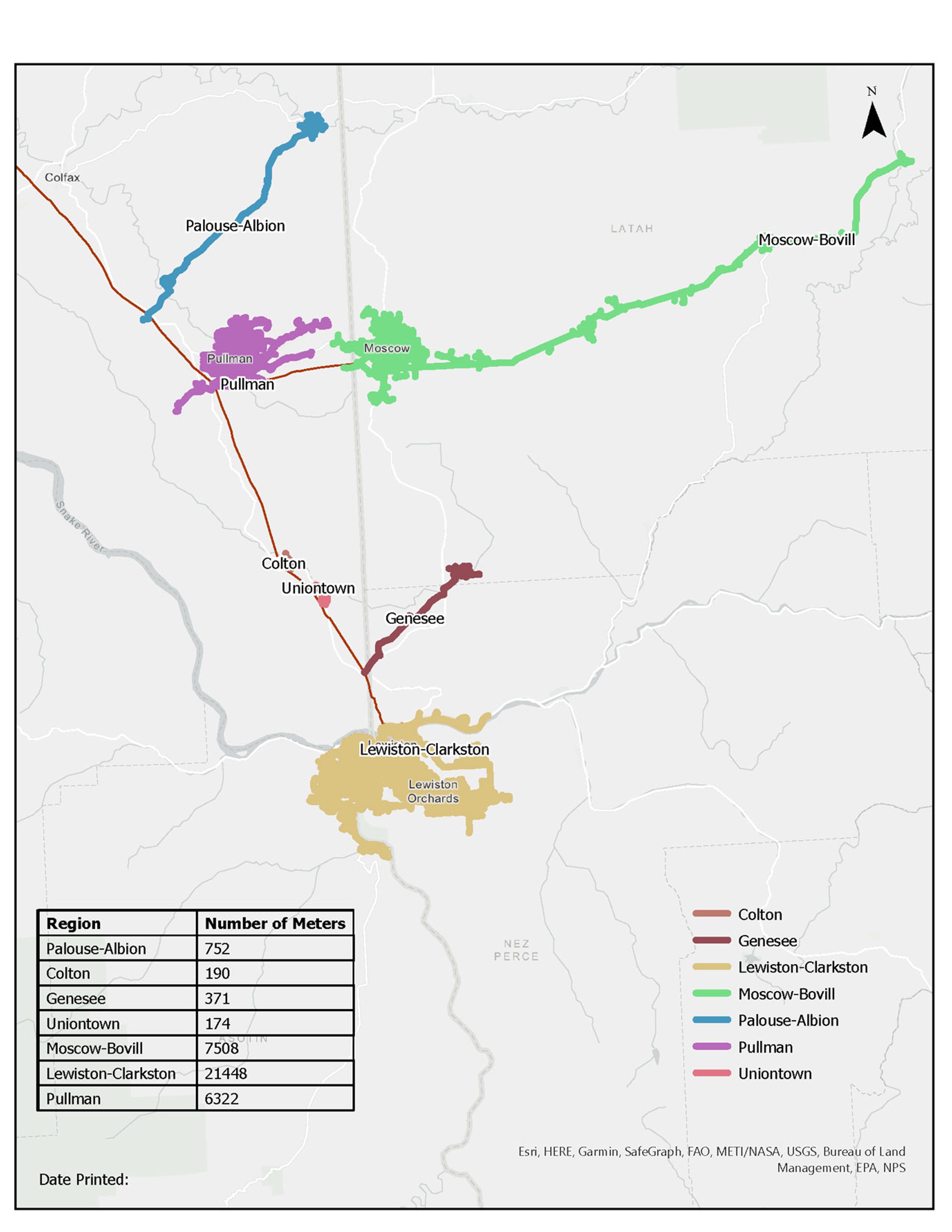 This Avista map shows the communities affected by the gas outage.