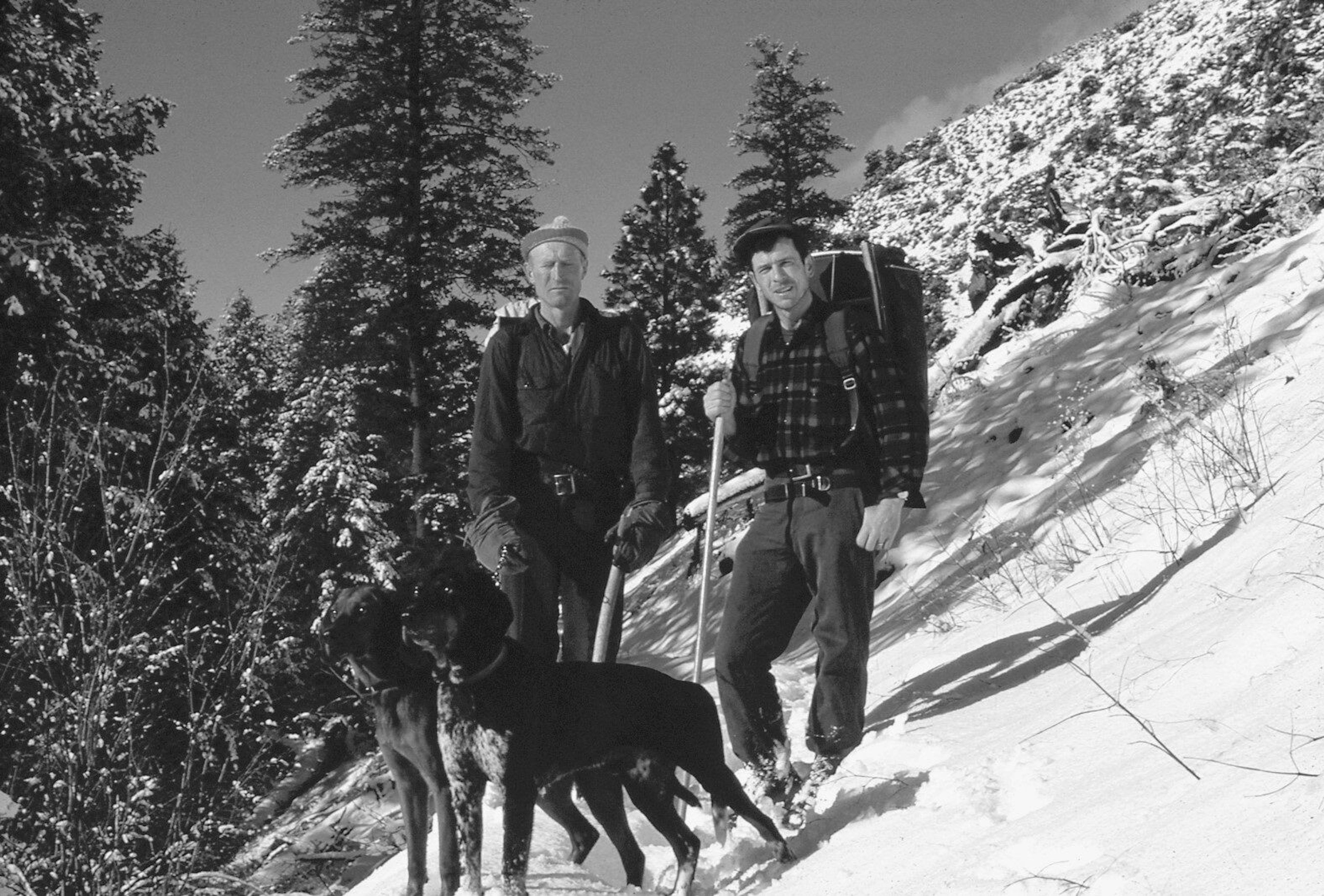 Wilbur Wiles (left) and Maurice Hornocker pose for a picture during one of their hunts in 1964.