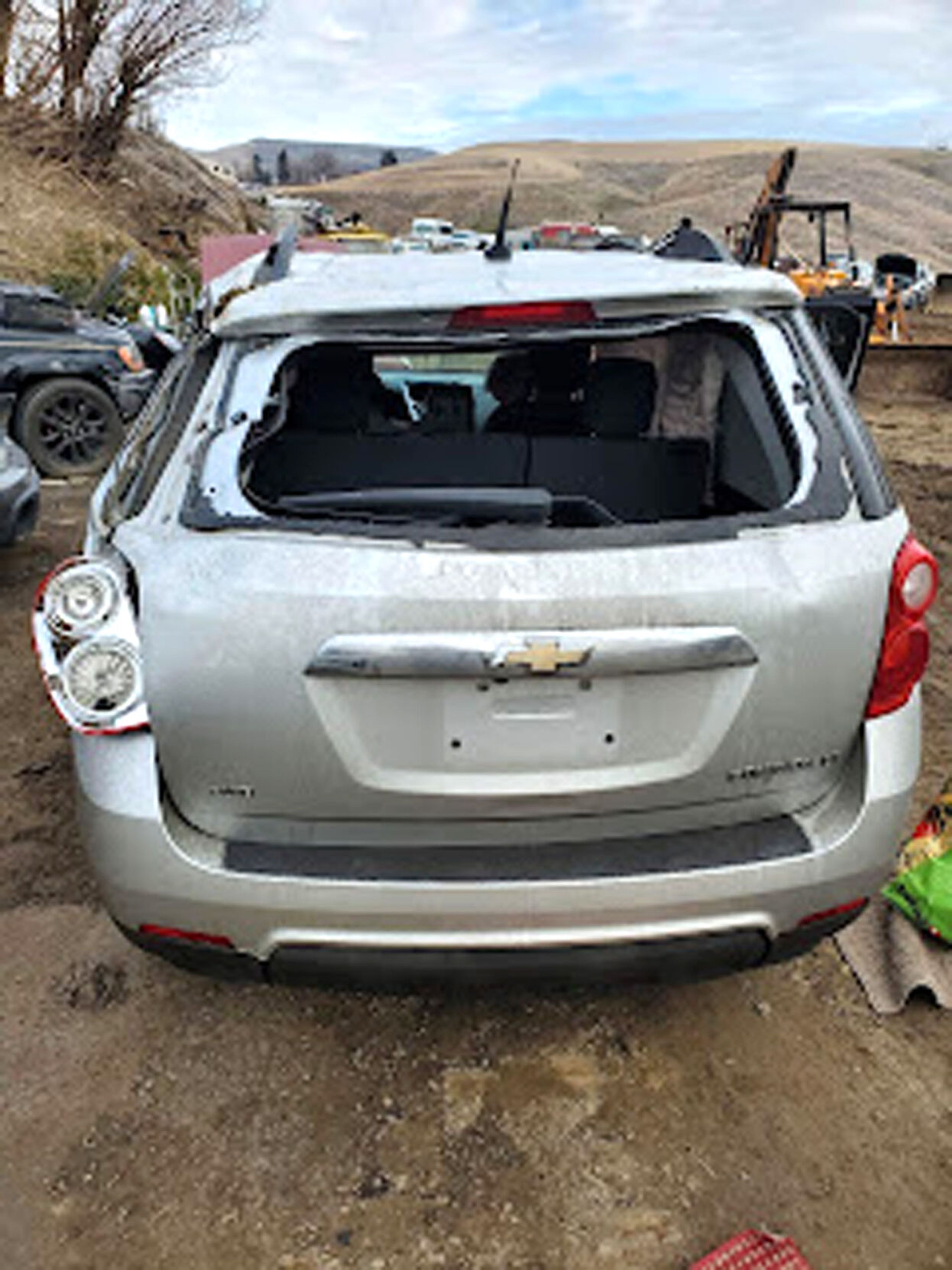 Trevan Pixley's 2012 Chevrolet Equinox ended up in worse shape than he did after a wreck on the Lewiston Hill.