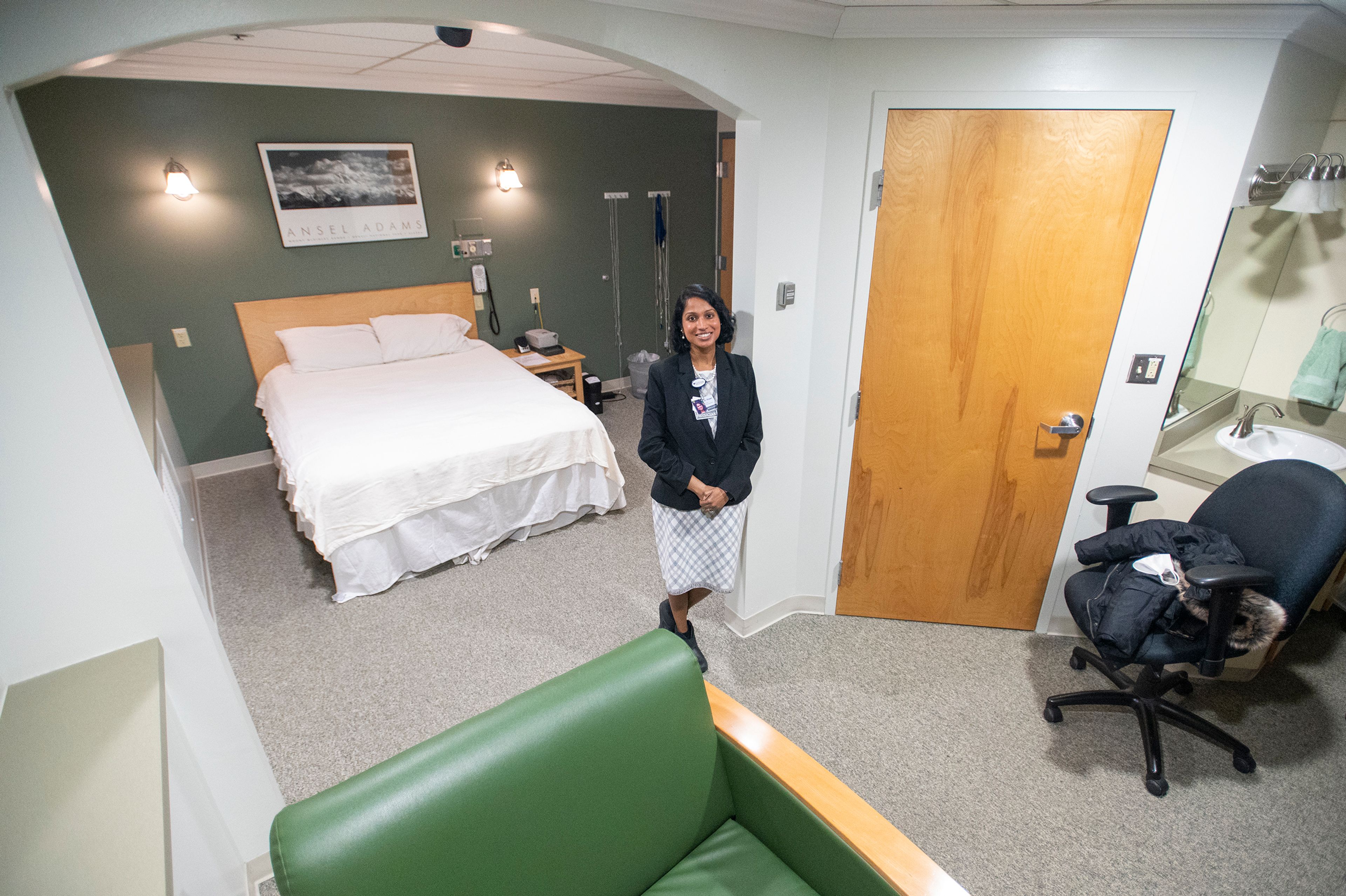 Dr. Preetha Rosen stands inside one of the two sleep suites at Gritman Medical Center in Moscow.