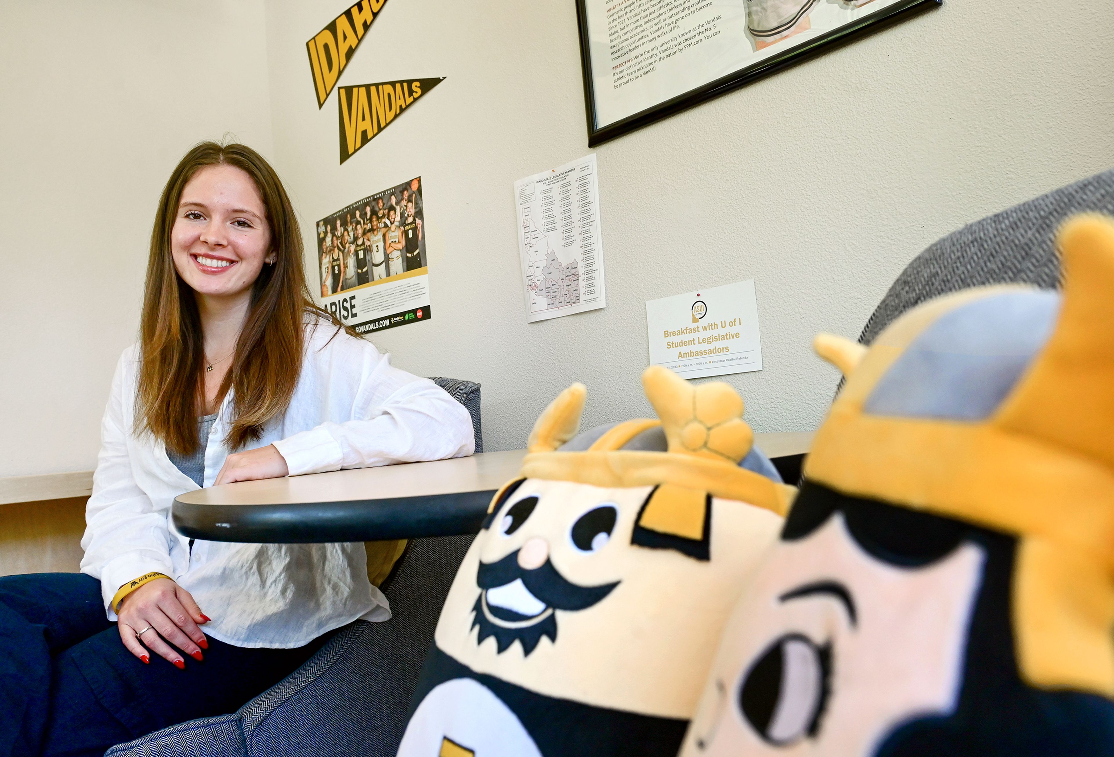 Martha Smith, president of the Associated Students University of Idaho, sits in the student government�s offices Friday in Moscow.