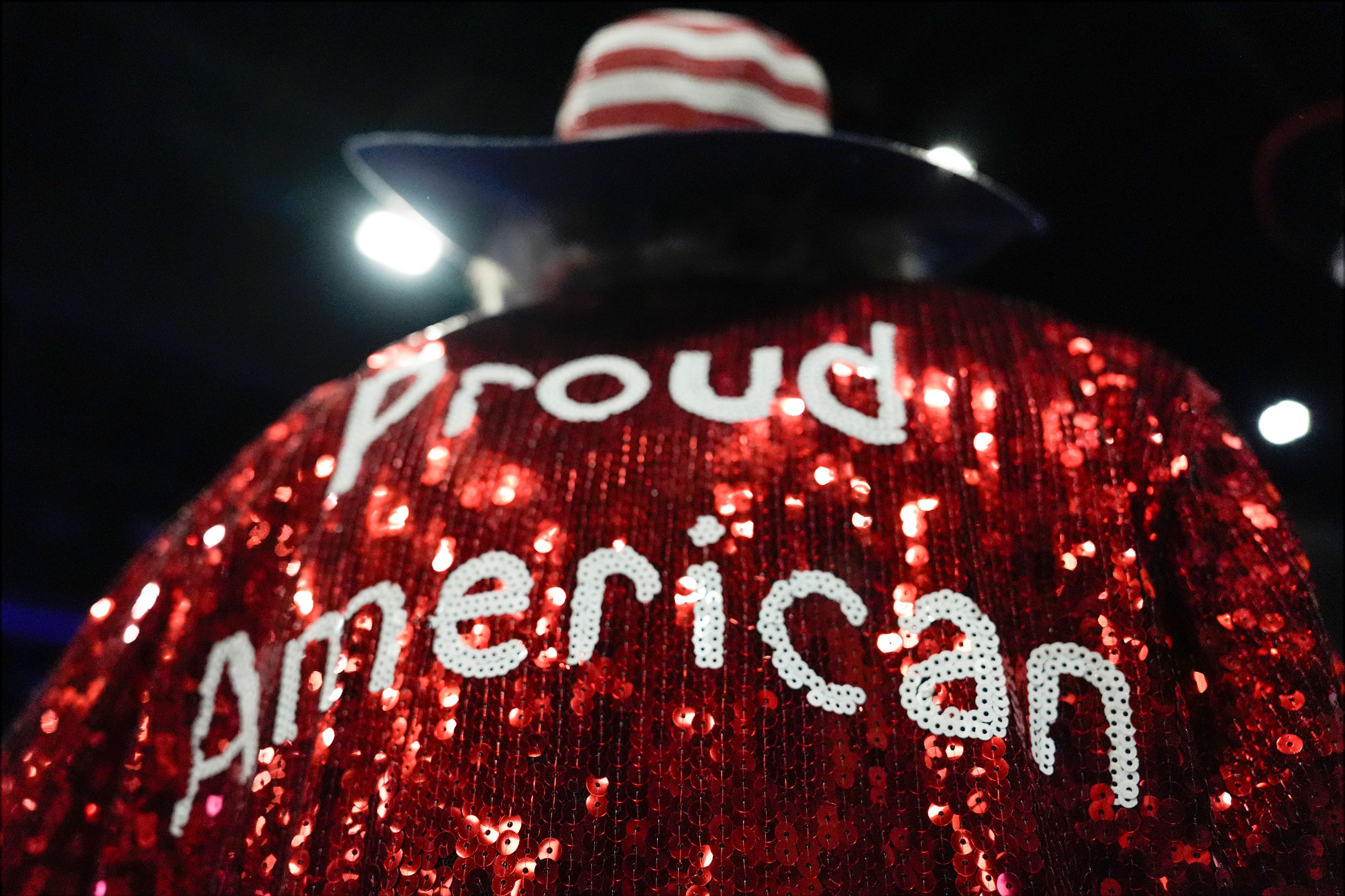 Supporters arrive at an election night watch party for Republican presidential nominee former President Donald Trump Tuesday, Nov. 5, 2024, in West Palm Beach, Fla. (AP Photo/Julia Demaree Nikhinson)