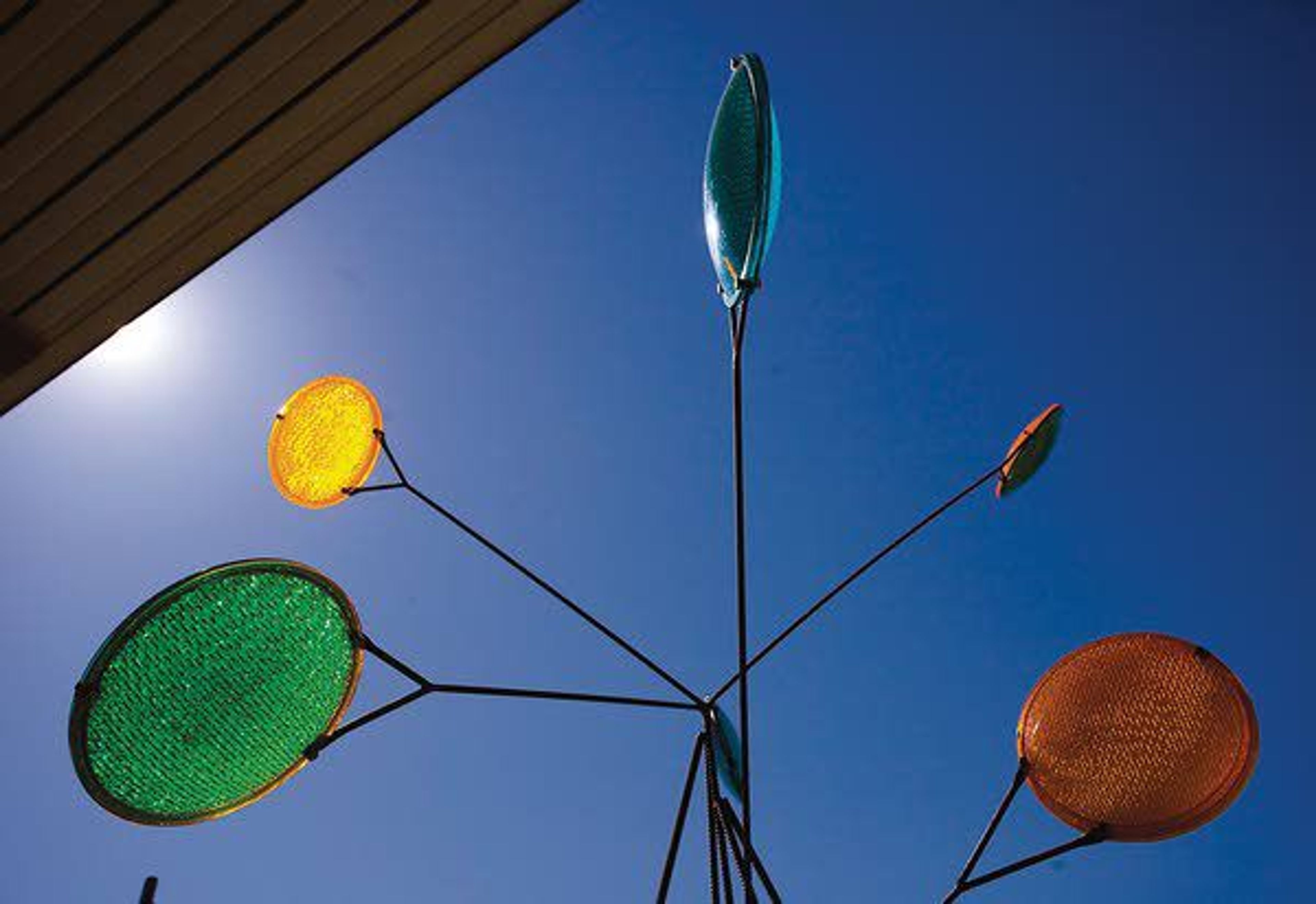 “Yield,” by Israel Gonzales, is part of a show at the sculpture garden outside the Moscow Intermodal Transit Center.