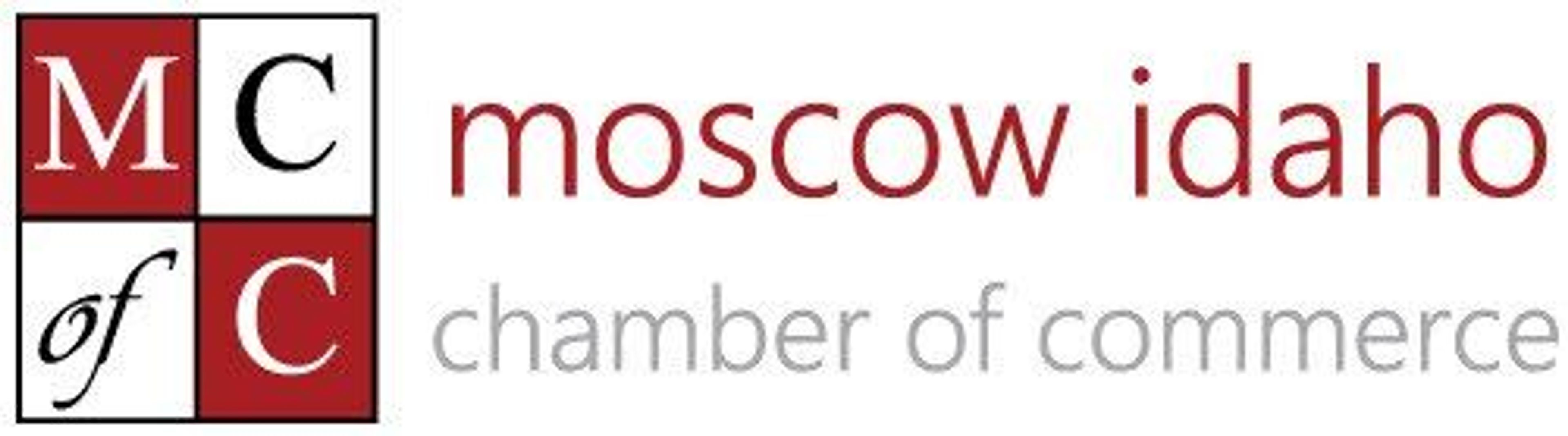 The checkerboard Moscow Chamber of Commerce logo was replaced this week.