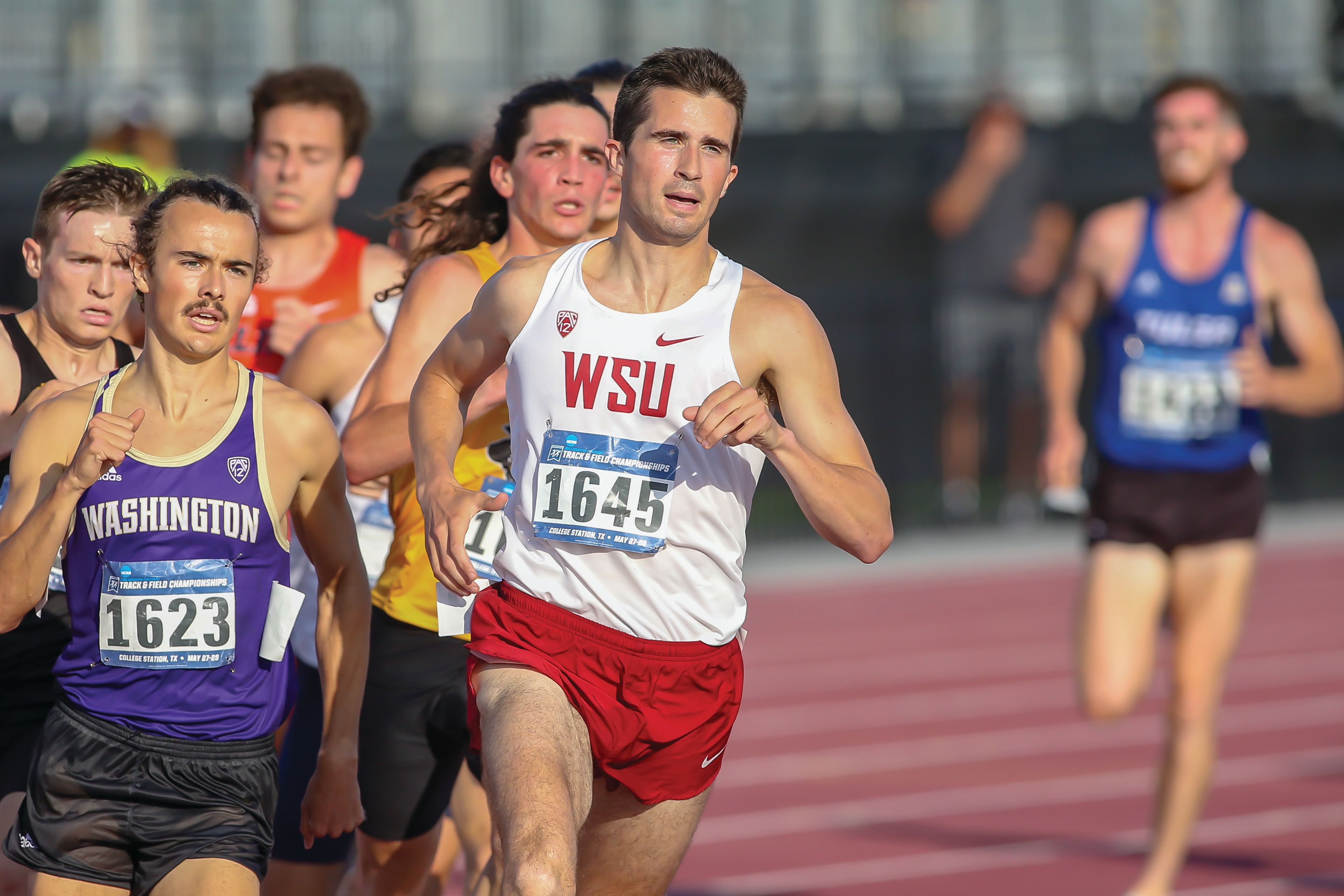 Former Washington State and Logos School standout Paul Ryan runs in the 1,500 during the NCAA national outdoor championships June 11, 2021, in Eugene, Ore. Ryan competed in the U.S. Olympic trials Friday at the same site.