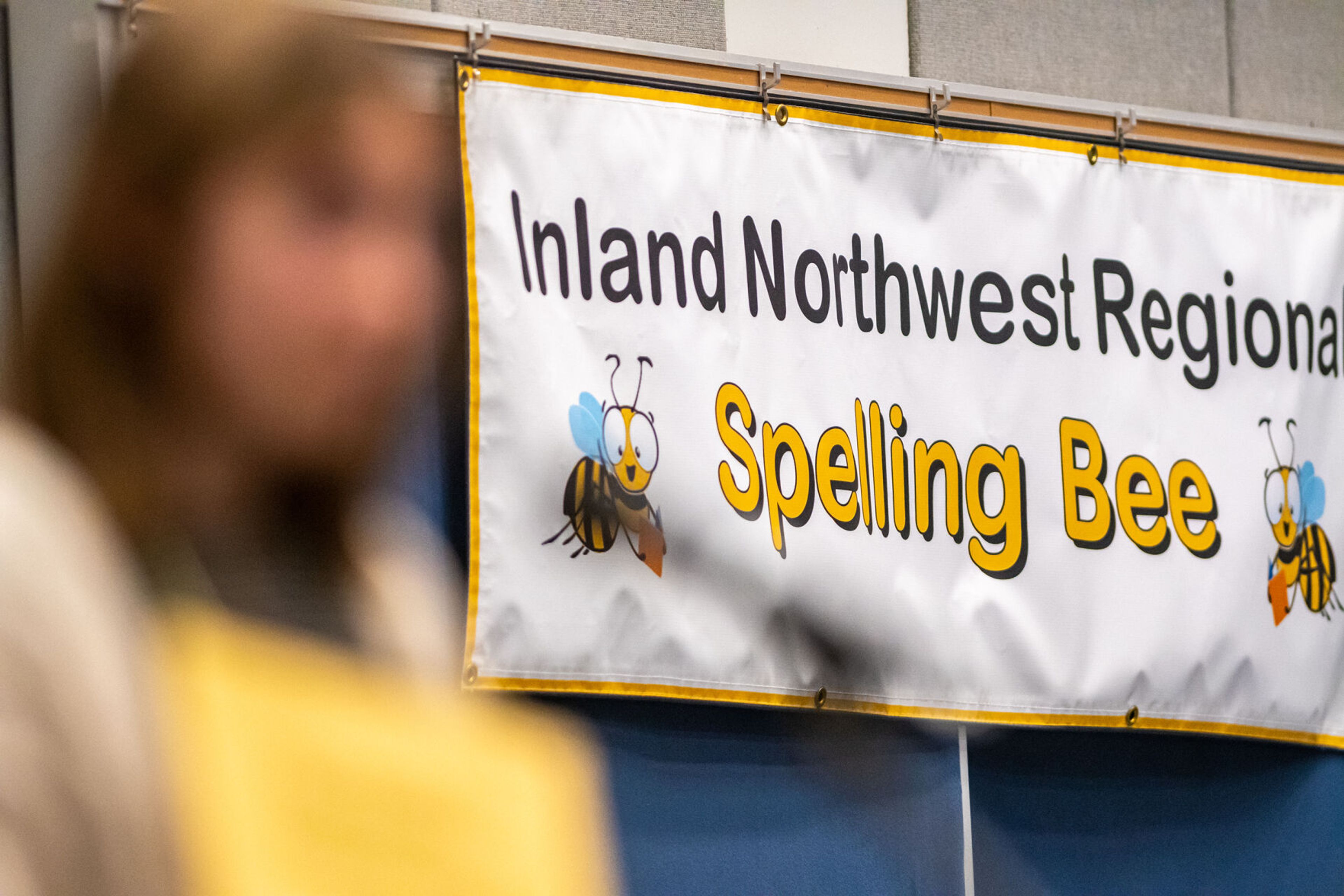 Nya Bonner, of Timberline High School, takes to the mic Saturday during the Inland Northwest Regional Spelling Bee at Lewis-Clark State College in Lewiston. Bonner took second place after a back-and-forth battle with the regional reigning spelling champion Navtaj Singh.