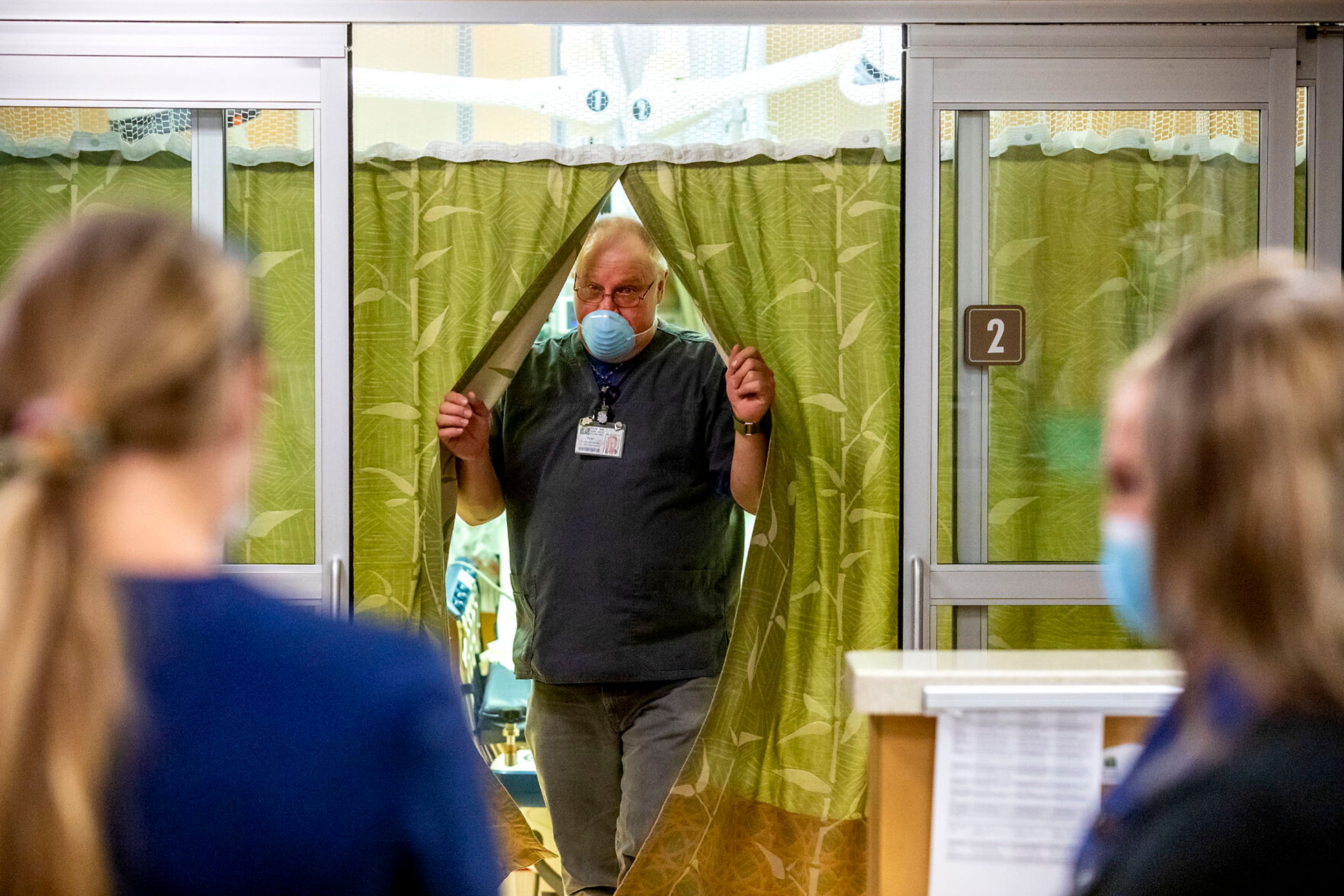 Paul Prather exits a patient room at the Pullman Regional Hospital emergency room Sept. 24.