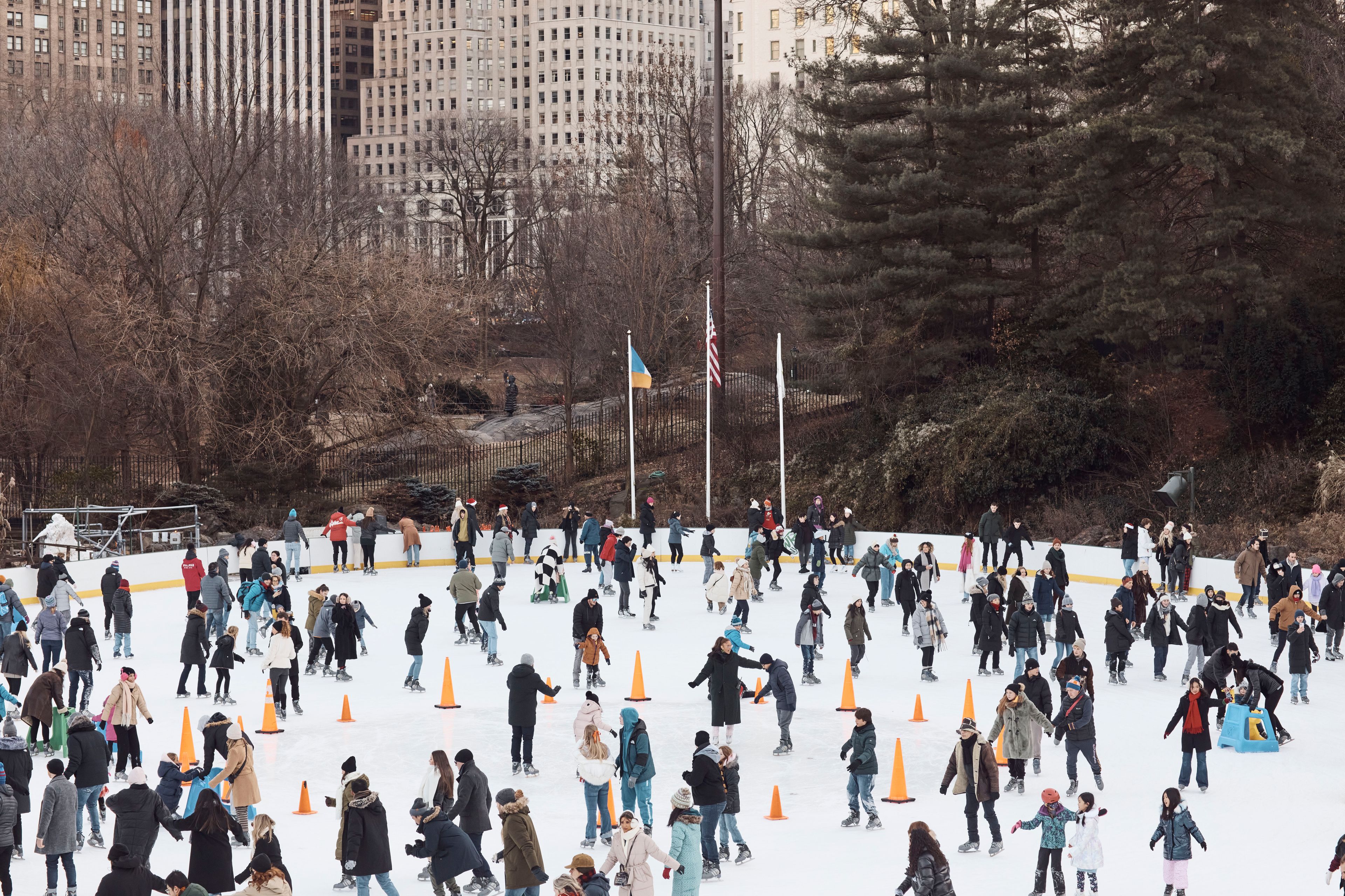 People ice skate on Christmas Day at Central Park on Sunday, Dec. 25, 2022, in New York. (AP Photo/Andres Kudacki)