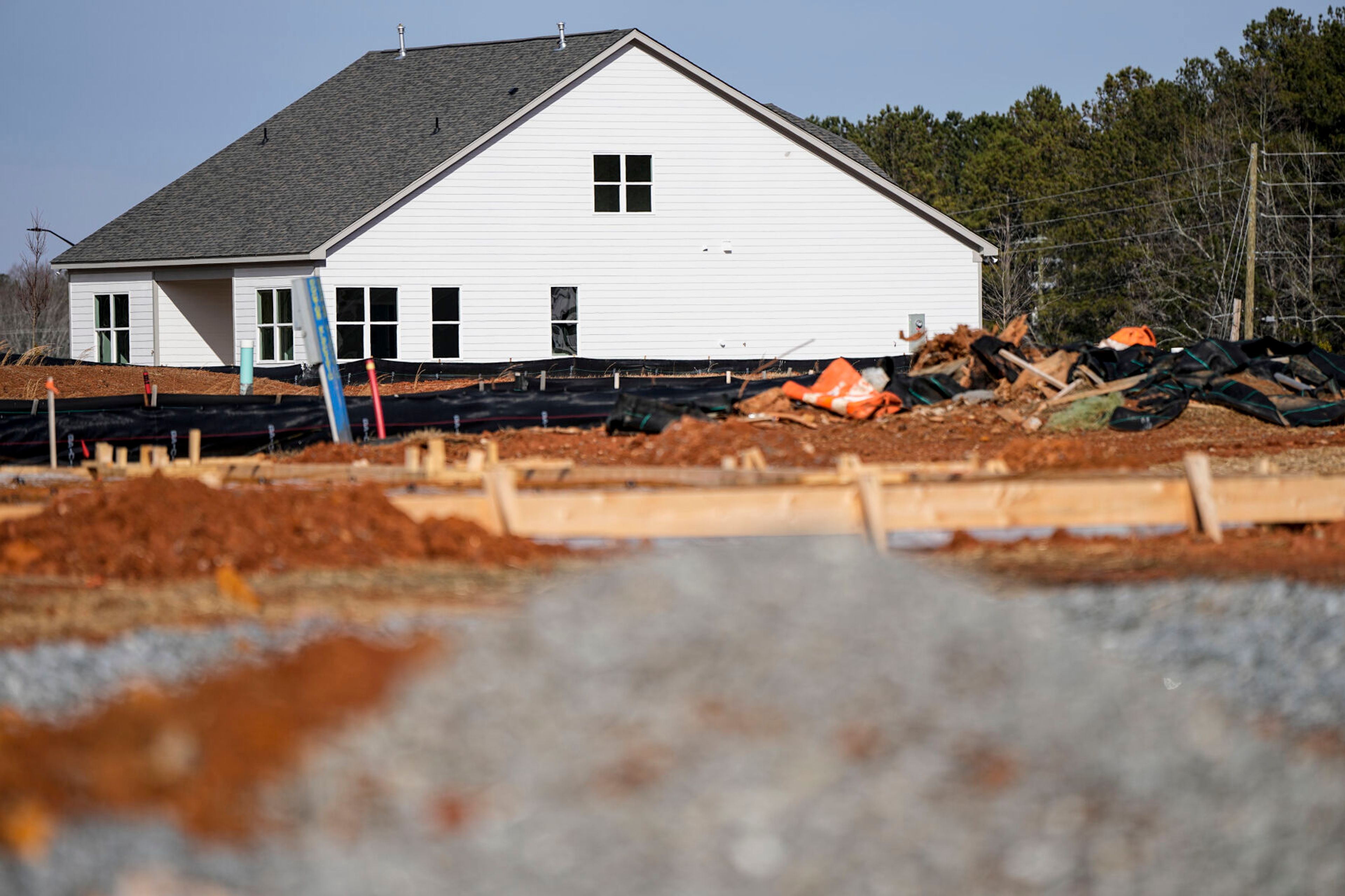 FILE - New home construction is shown on Jan. 16, 2024, in Kennesaw, Ga. On Thursday, June 20, 2024, Freddie Mac reports on this week's average U.S. mortgage rates. (AP Photo/Mike Stewart, File)