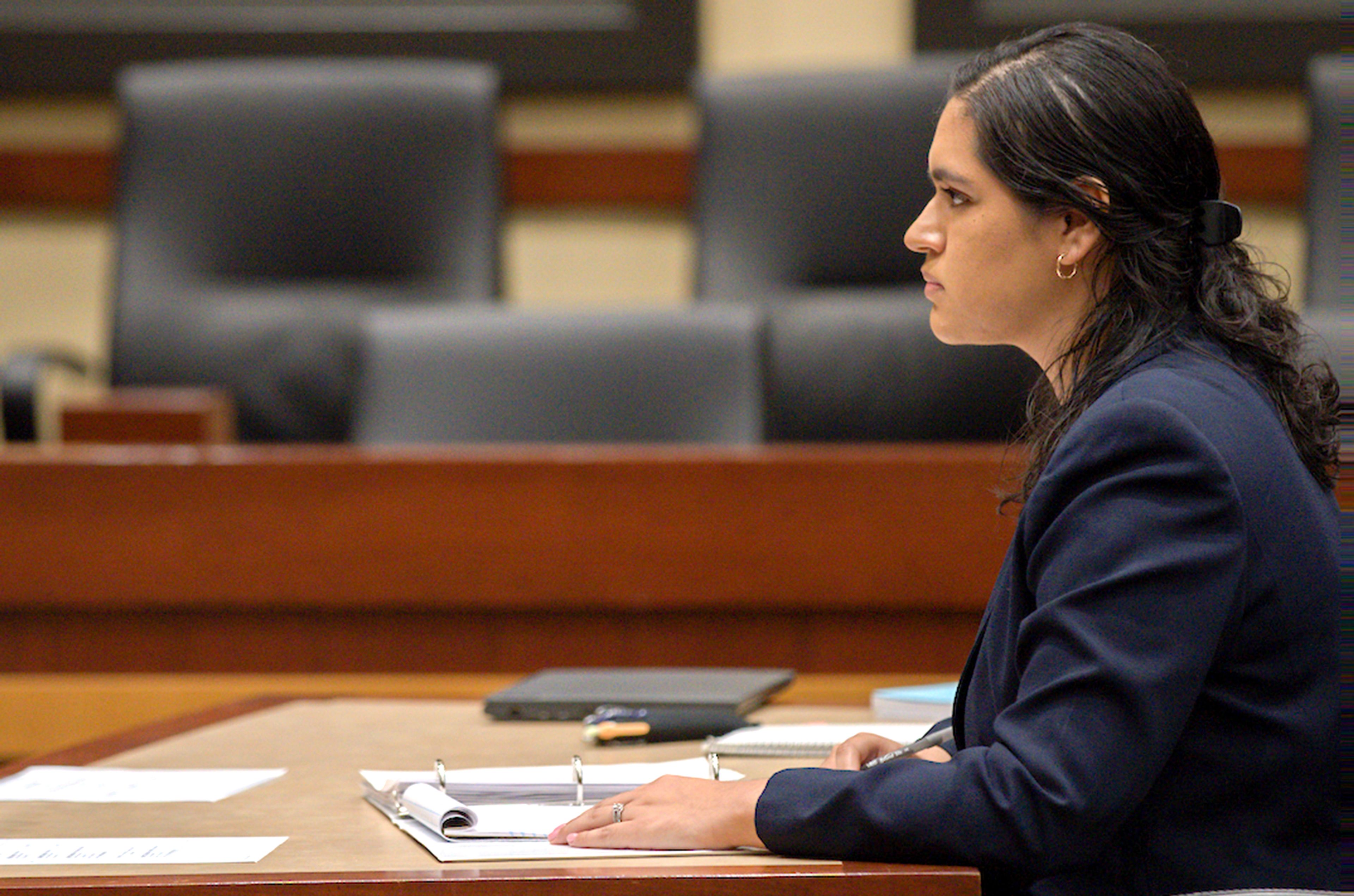 Alejandra Cabrales sits Wednesday before the 9th U.S. Circuit Court of Appeals in Moscow.