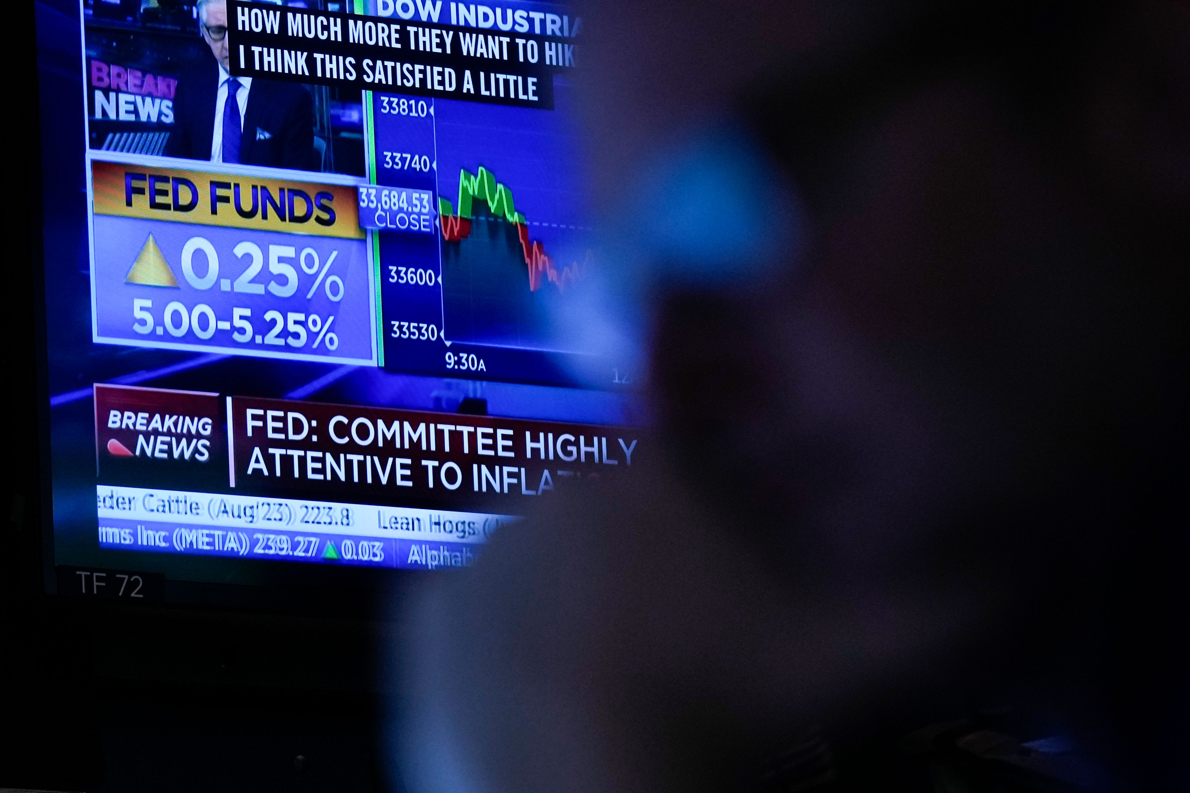 Traders work on the floor at the New York Stock Exchange as the Federal Reserve announces an interest rate hike in New York, Wednesday, May 3, 2023. The Federal Reserve reinforced its fight against high inflation Wednesday by raising its key interest rate by a quarter-point to the highest level in 16 years. (AP Photo/Seth Wenig)