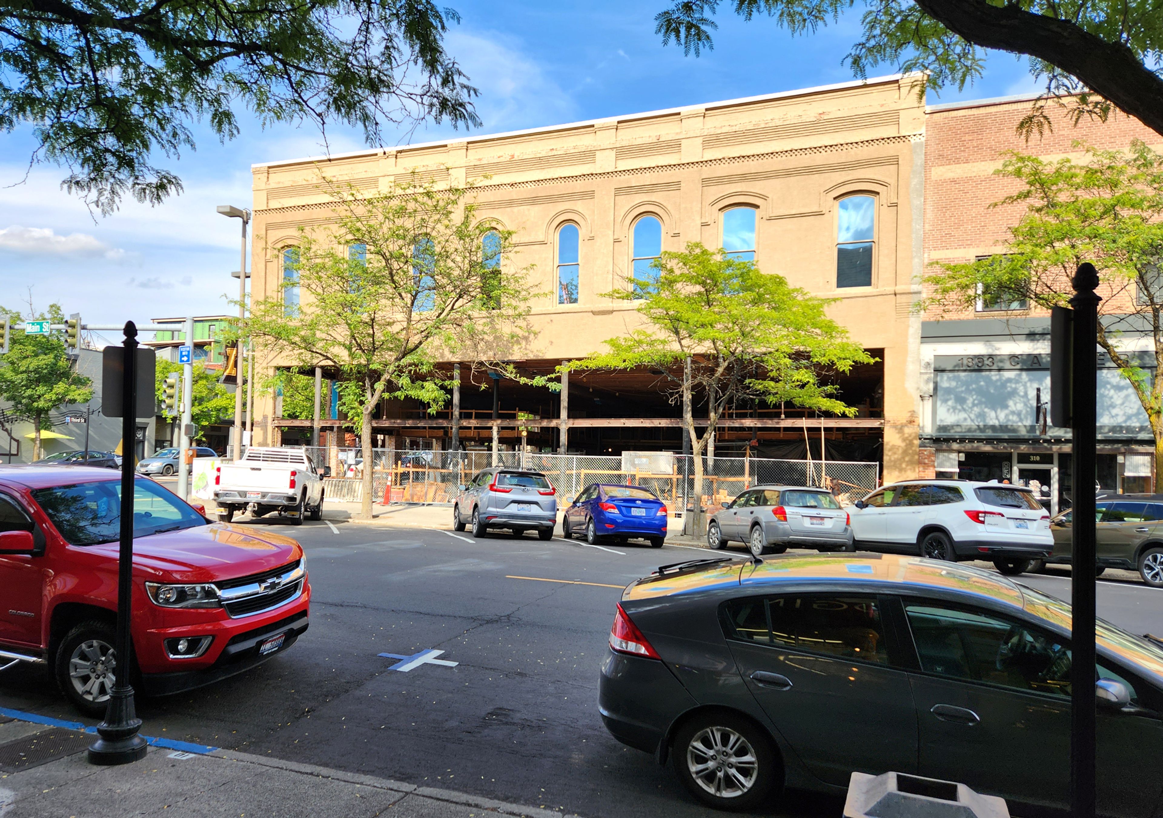 Restoration continues at the historic Davids' Building on Third and Main streets in downtown Moscow. The building was most recently home Champions Grill and Bar.