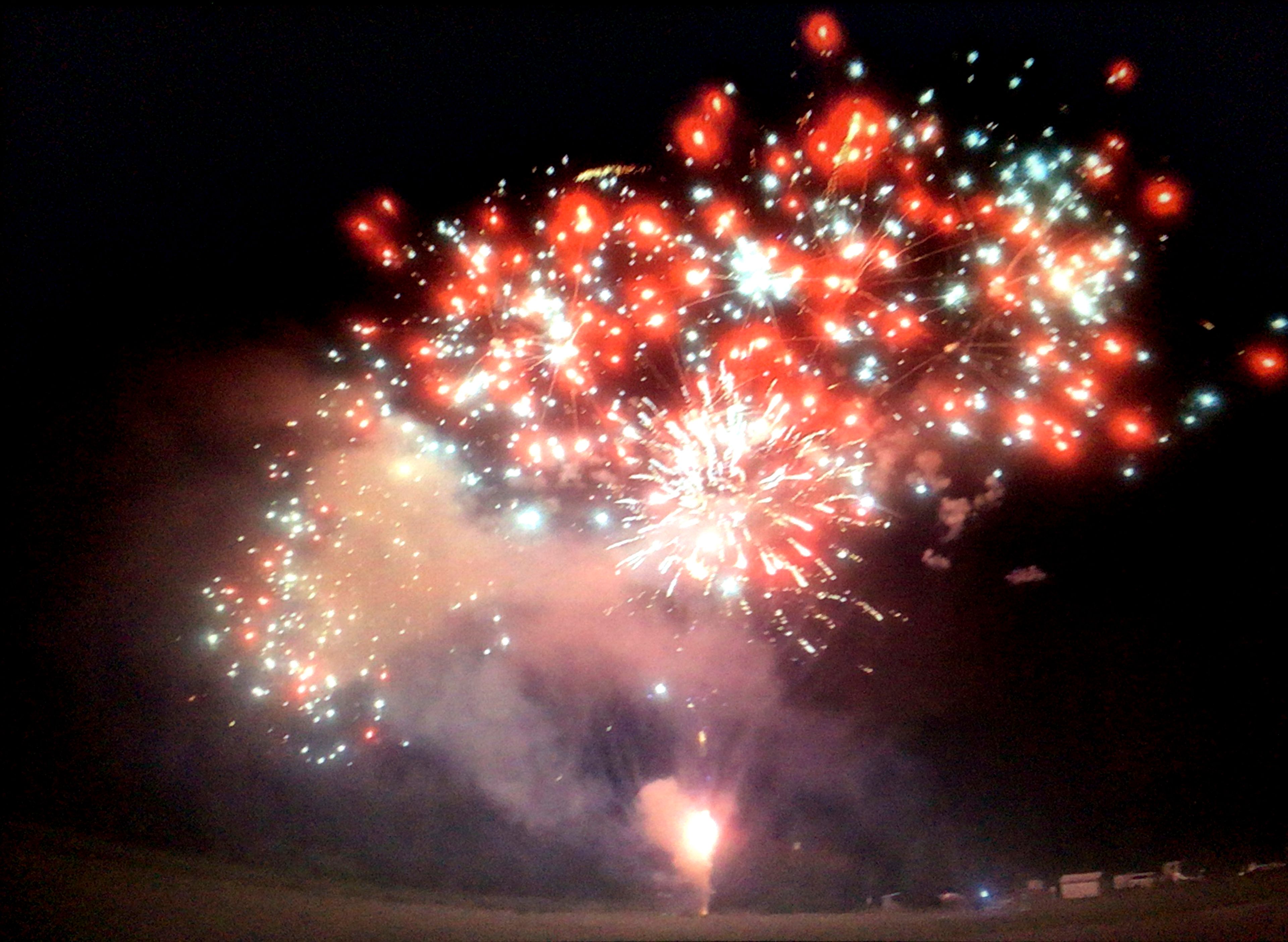 Fireworks explode over Bovill.