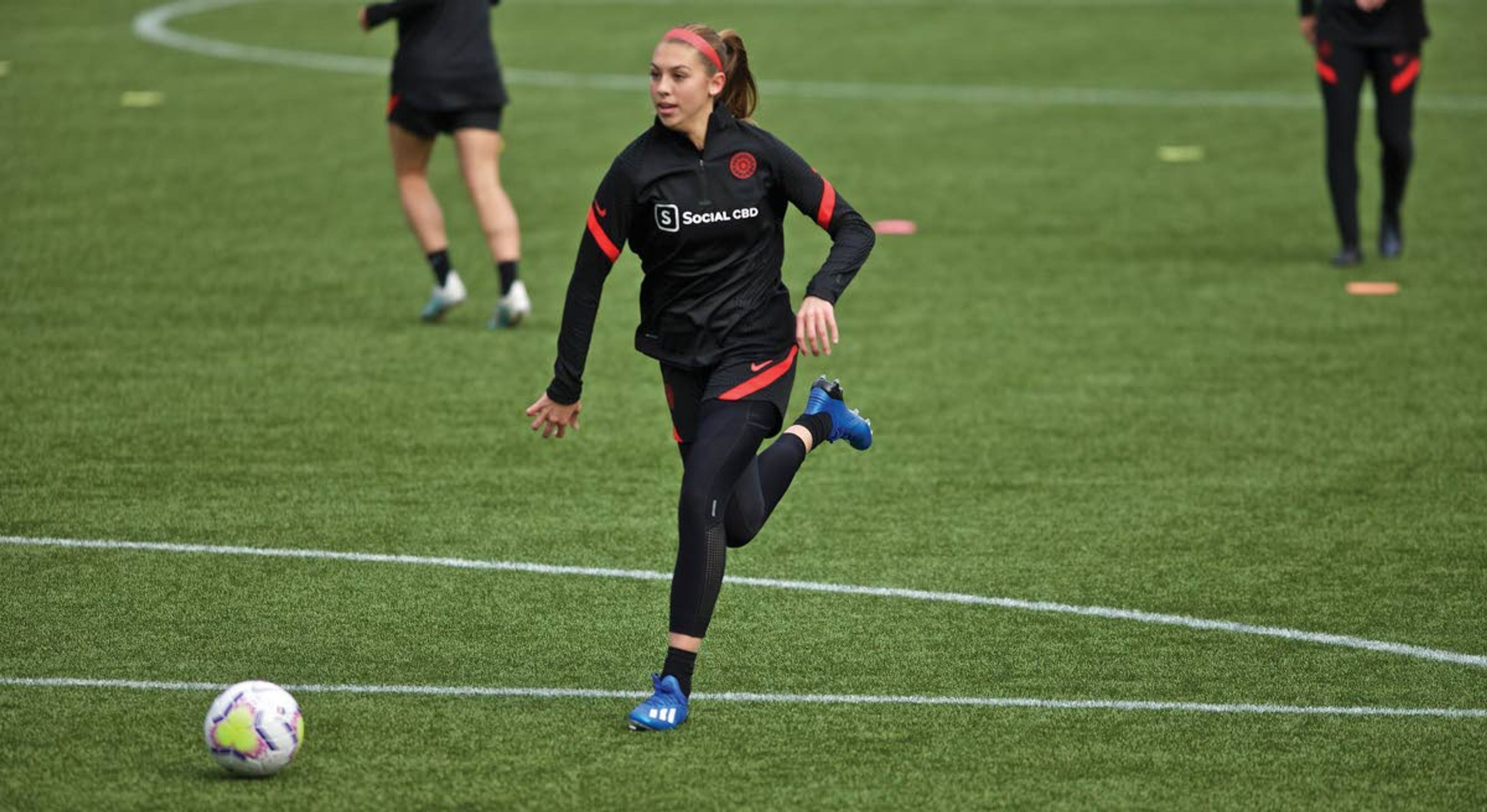 Craig Mitchelldyer/Portland ThornFormer Washington State forward Morgan Weaver trains with the Portland Thorns FC in early March.