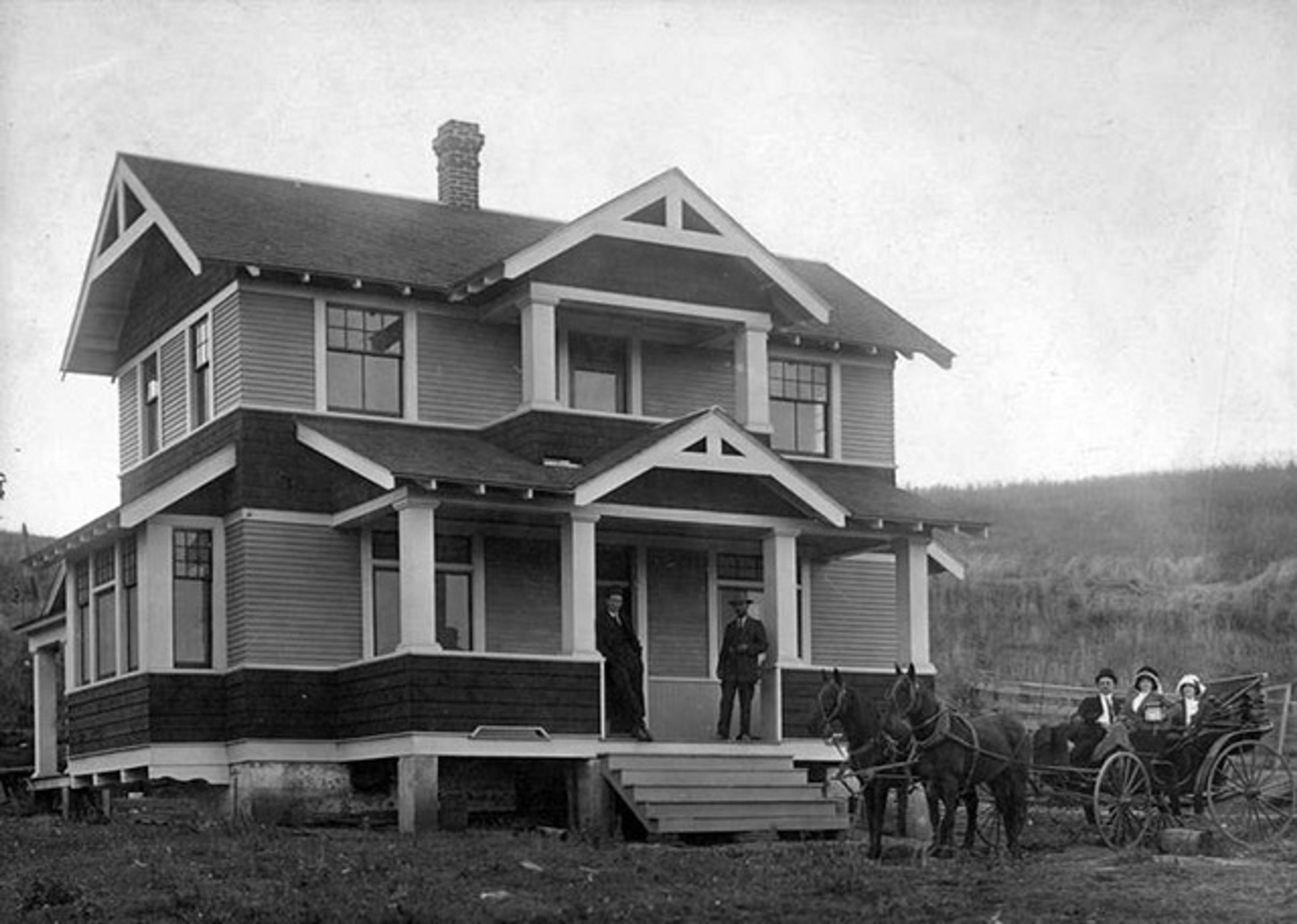 Joseph Cooper house c. 1900 in Staley. He was the brother of Emily Jane (Cooper) Staley. She was married to Lindsey Christian Staley, son of Daniel and Catherine. 