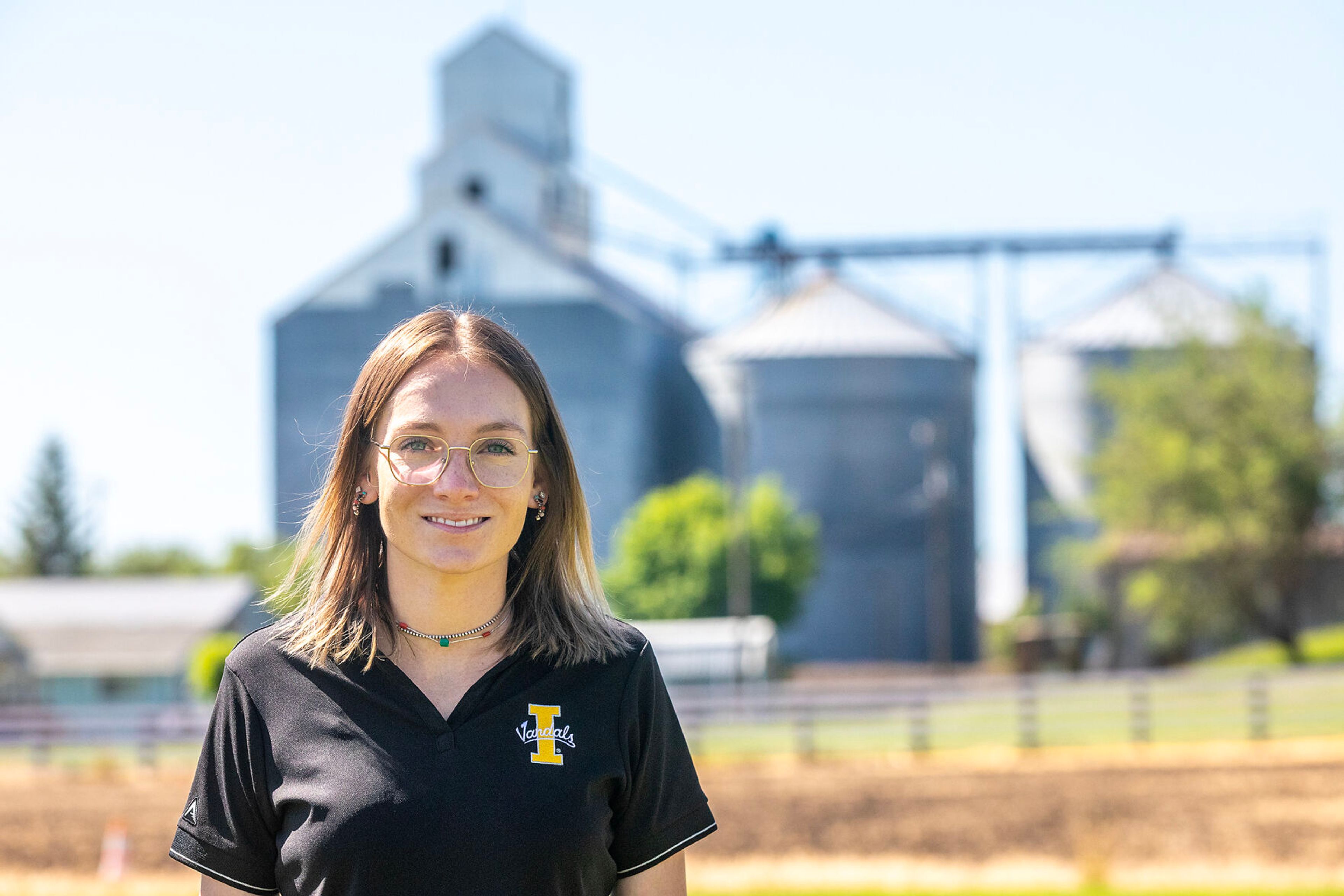 Klae O’Brien is stands at the Lewis County Fairgrounds for a portrait Wednesday in Nezperce.