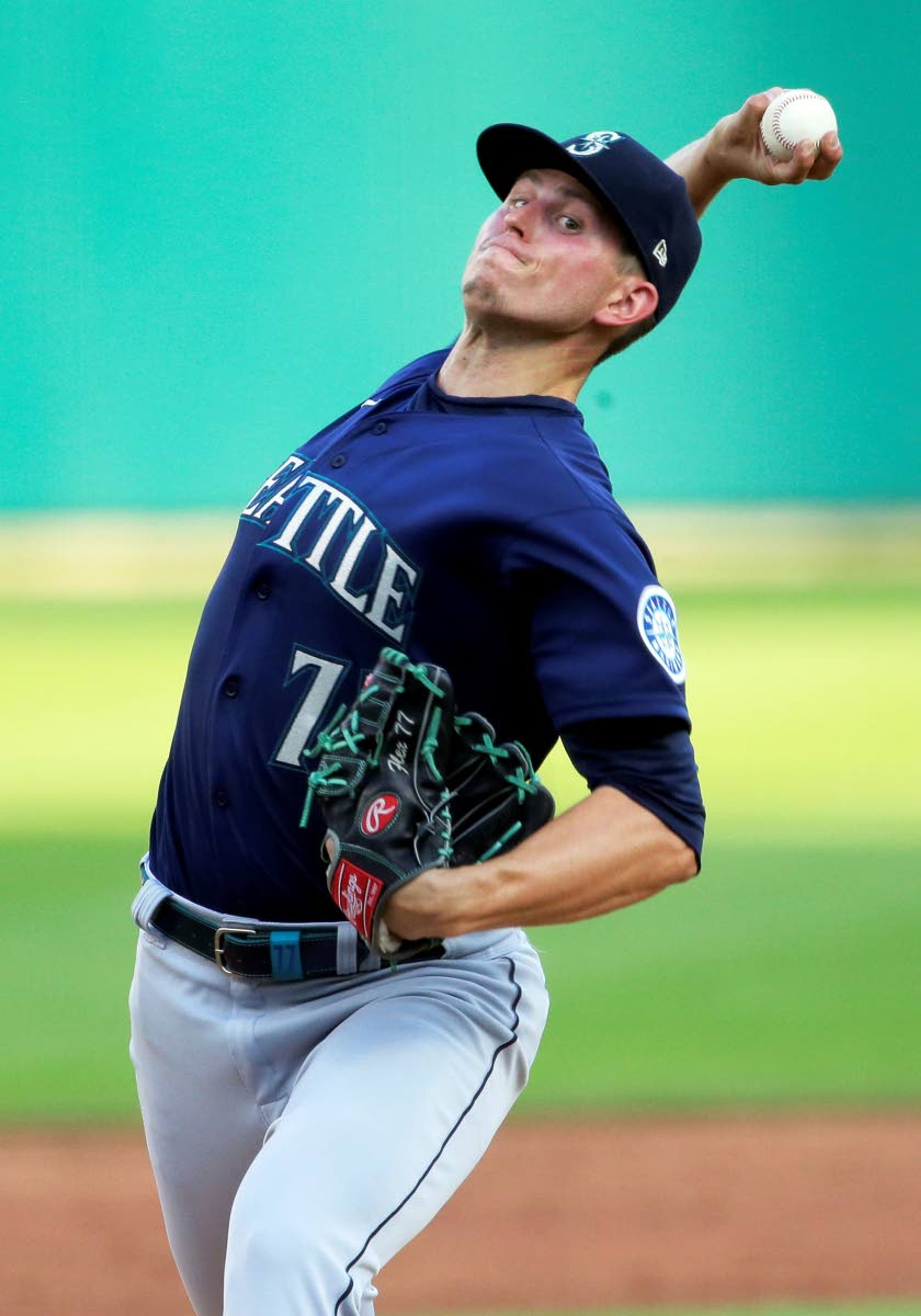 Seattle Mariners starter Chris Flexen delivers against the Detroit Tigers during the third inning of a baseball game Wednesday, June 9, 2021, in Detroit. (AP Photo/Duane Burleson)