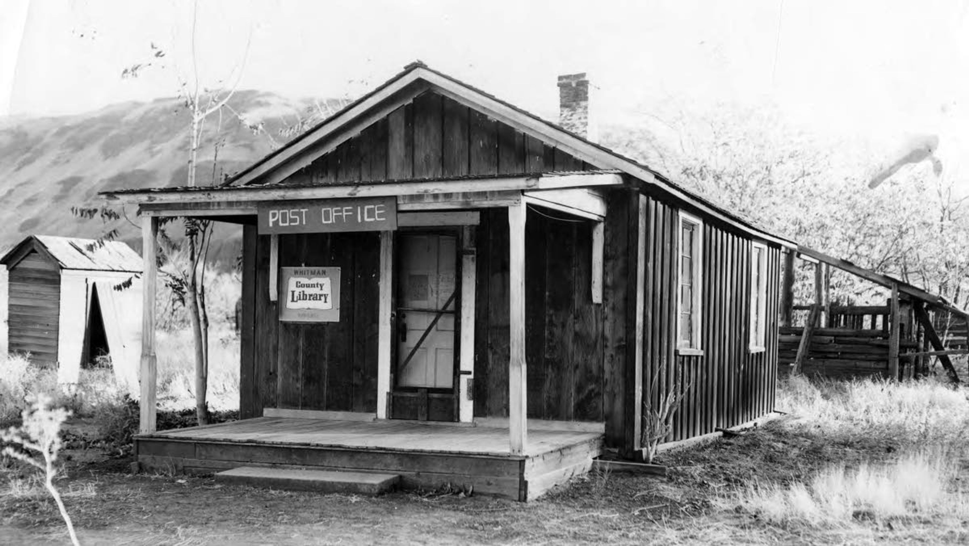 The library was in the same building as the post office in Riparia, Wash., until the post office closed in 1963. Riparia was a small town next to the Snake River in Whitman County.