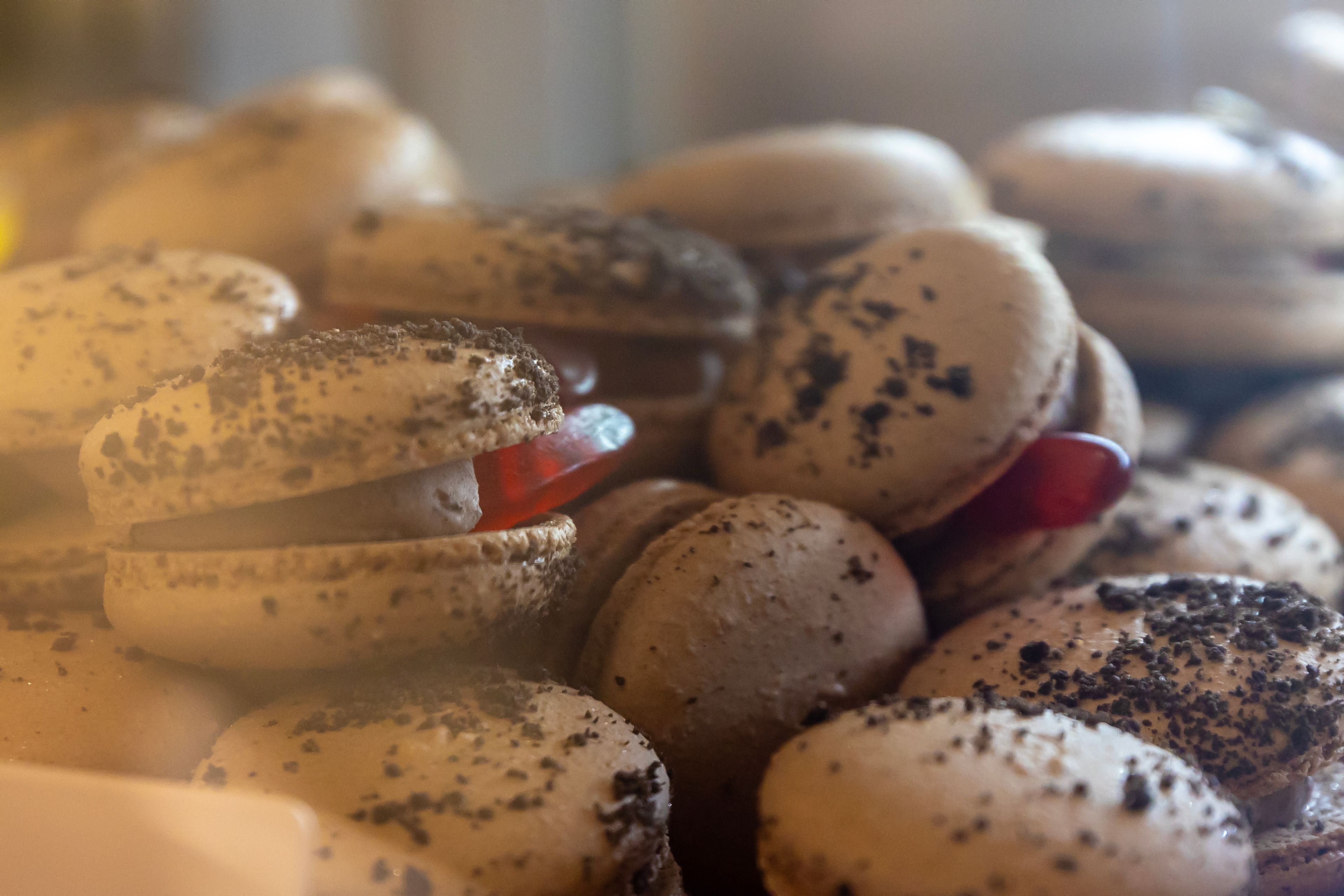 Macarons at b's bakery.