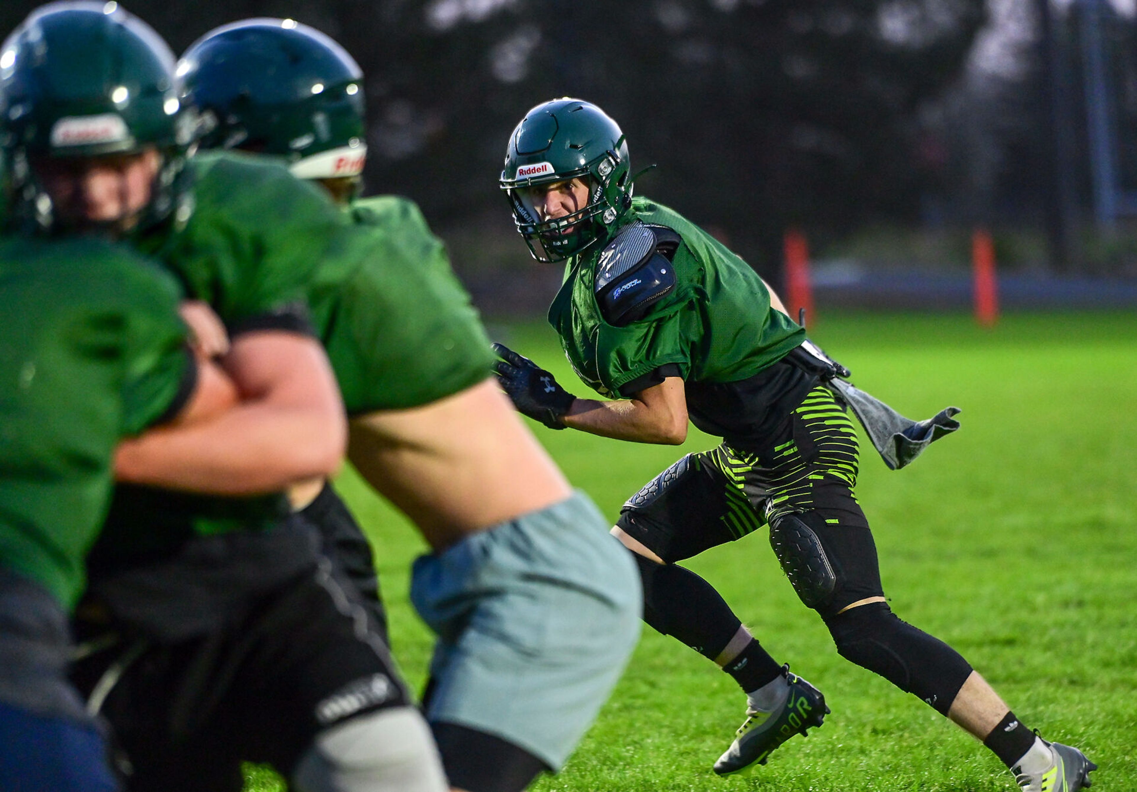 Potlatch players run through plays during practice on Tuesday.