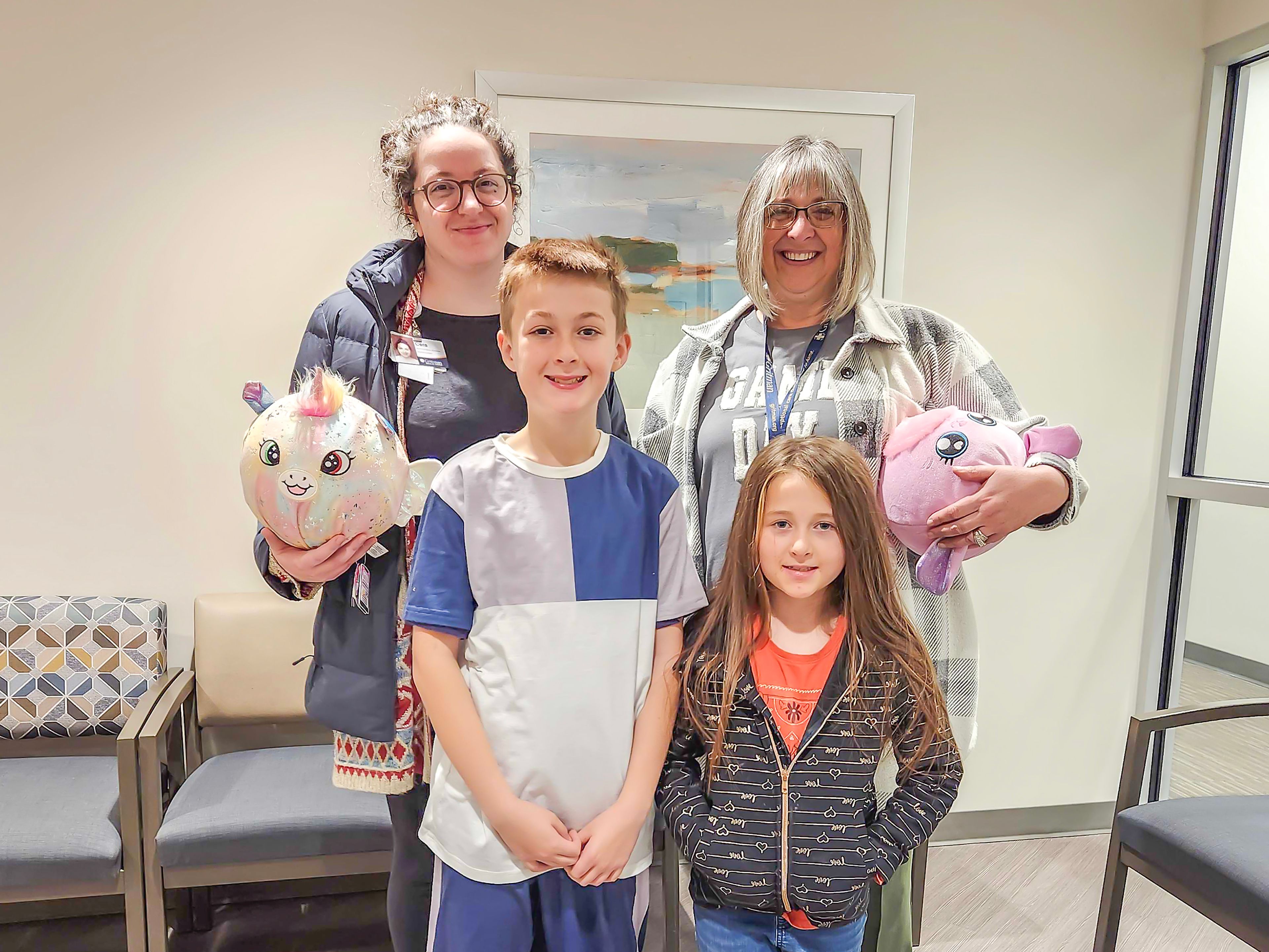 Vera Ligman, from left, Ryan Leonard, Rylee Leonard and Shelley McGregor pose for a photo.