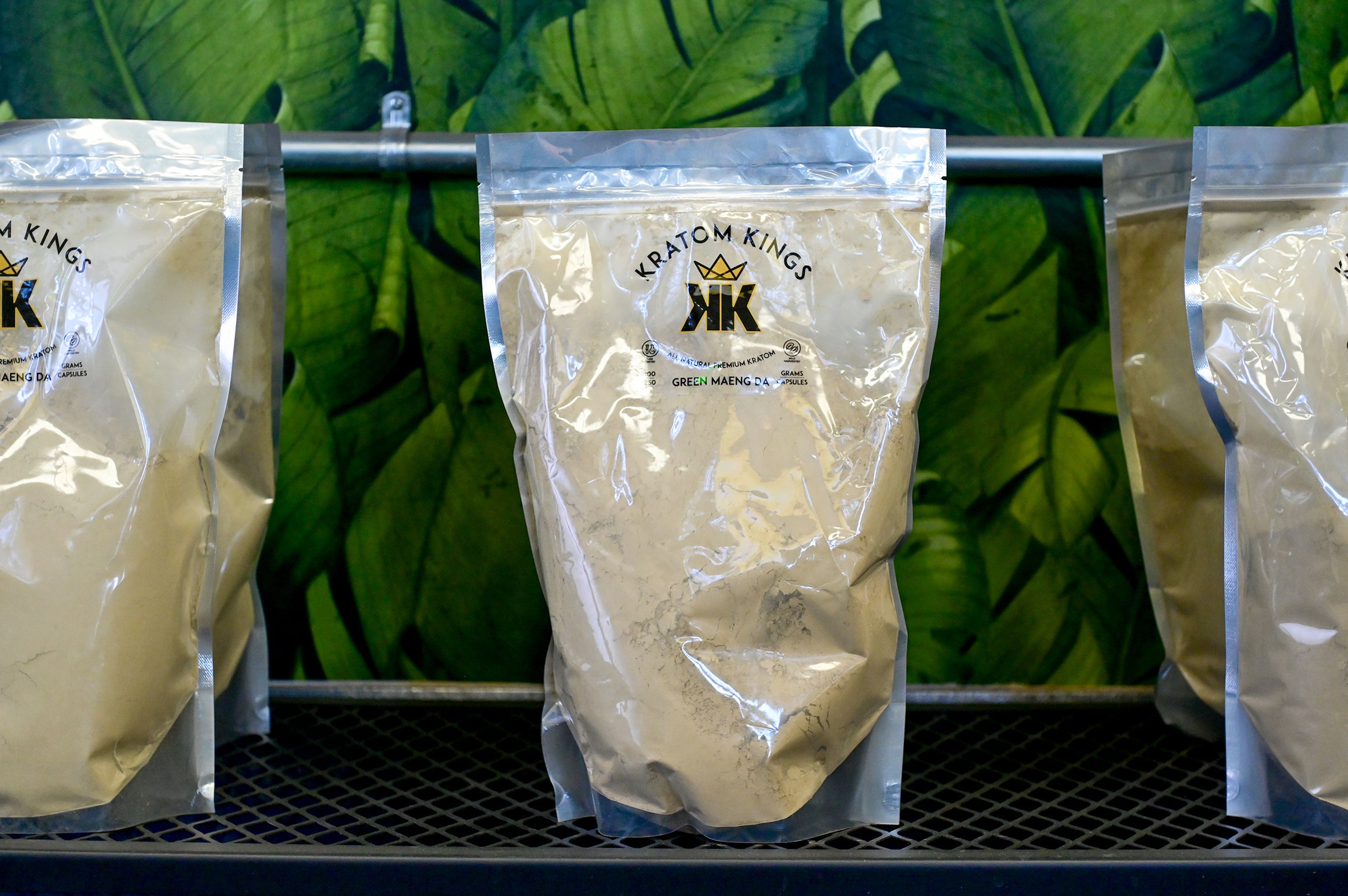 Bulk sized 1 kilogram bags of kratom powder are available Friday at Kratom Kings in Moscow. The powder is sold in amounts of 50, 100 or 250 grams, as well as 1 kilogram, at the store.