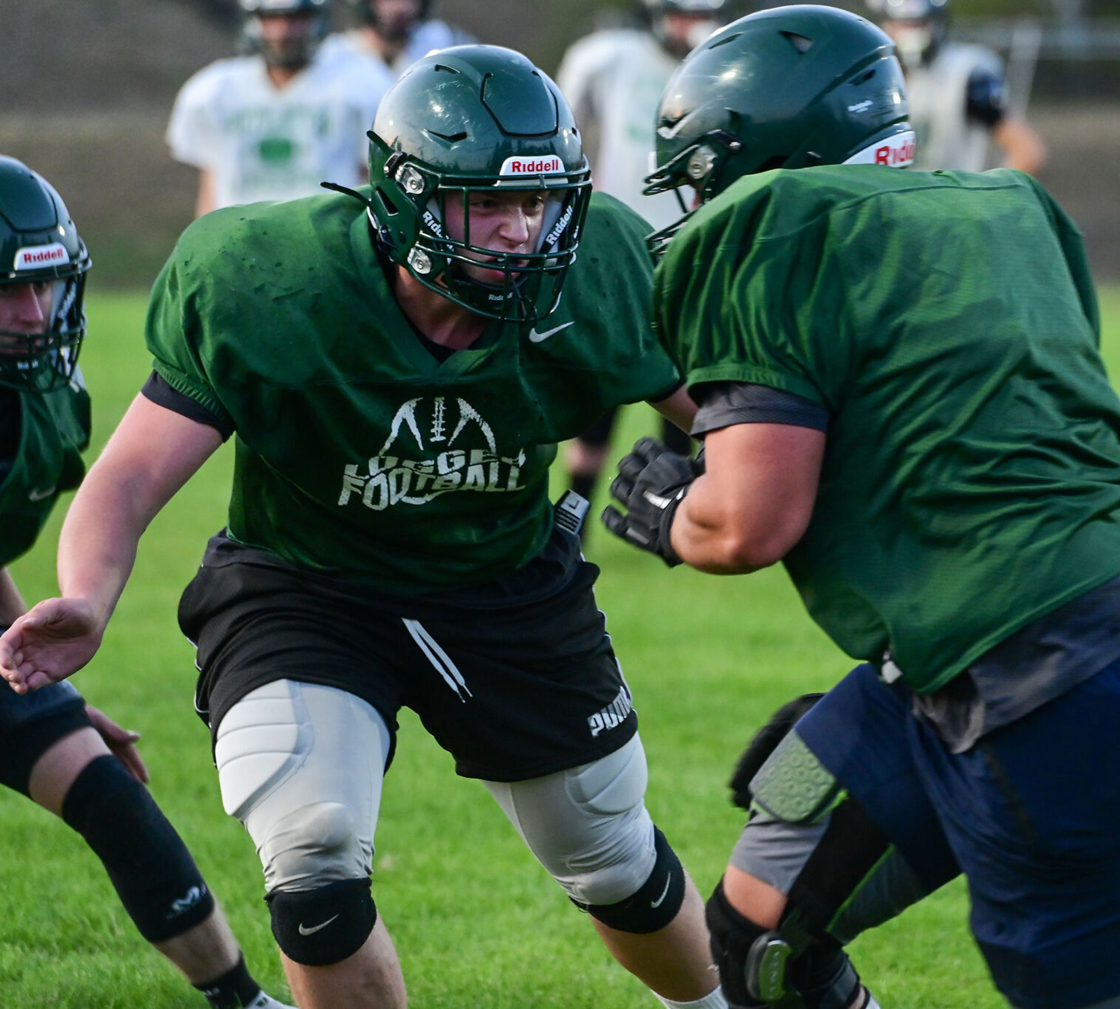 Potlatch runs drills during practice on Tuesday.