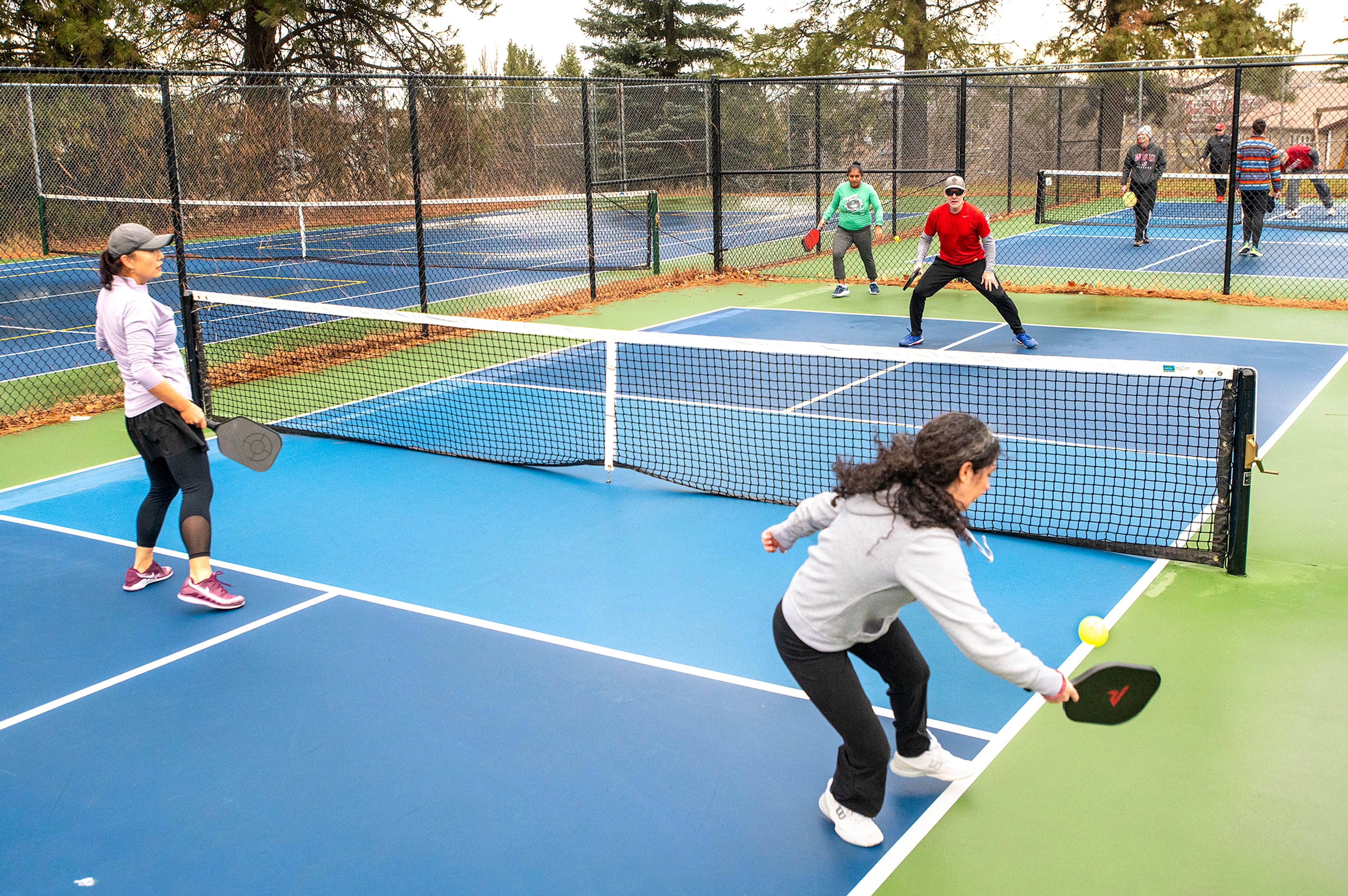 Photo Friendly game of pickleball
