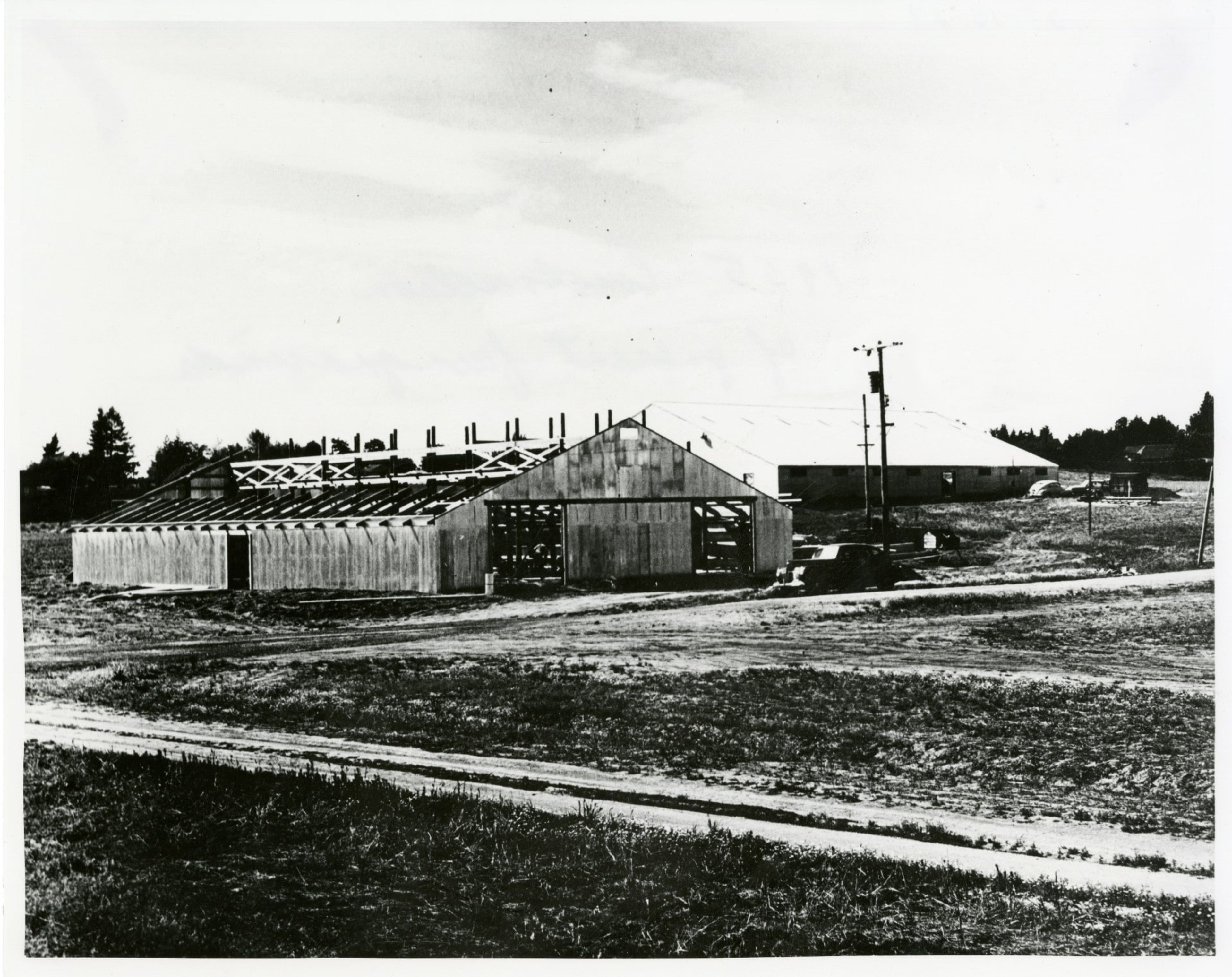 Construction of the current Latah County Fairgrounds, 1955.