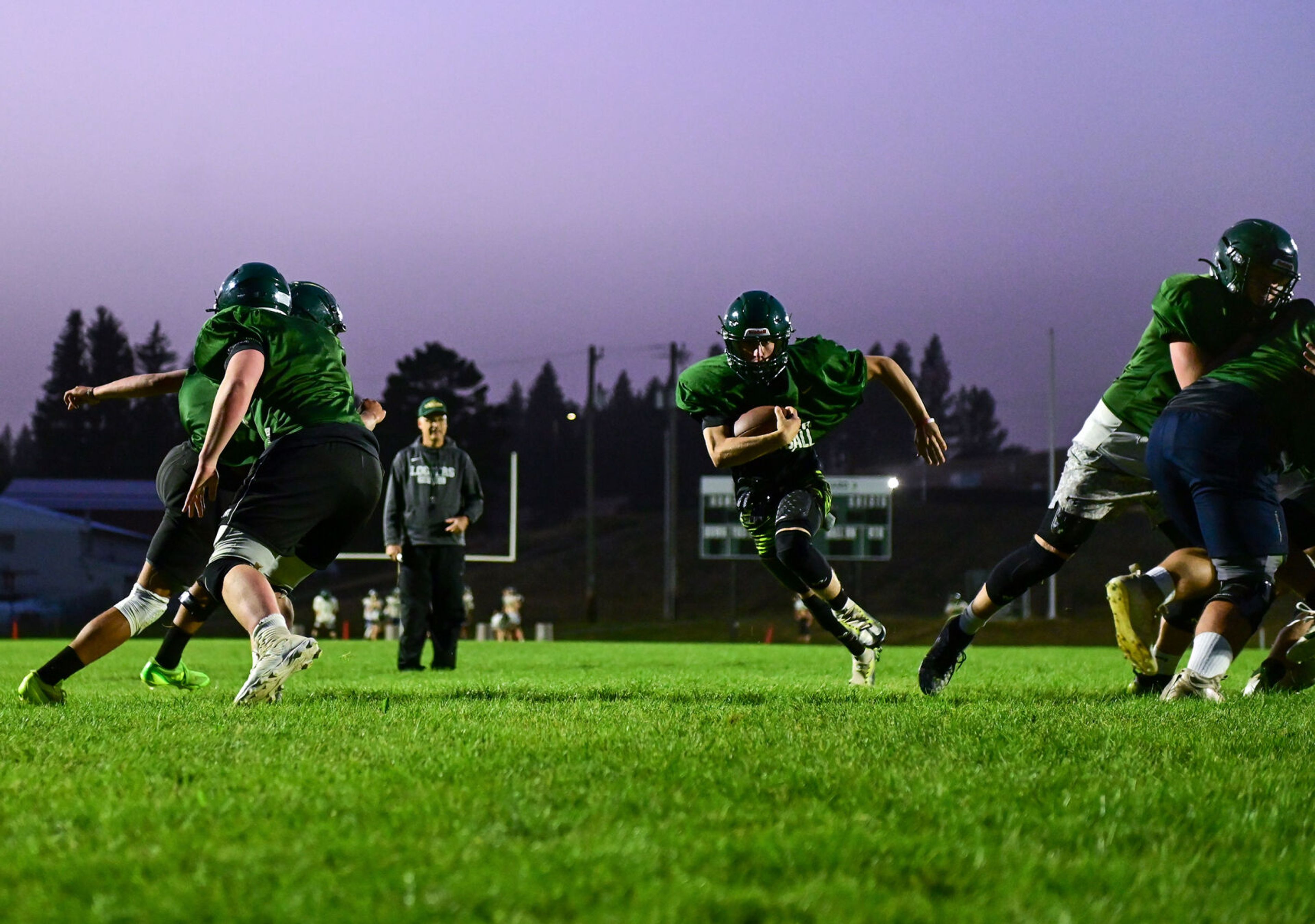 Potlatch players run through plays during practice on Tuesday.