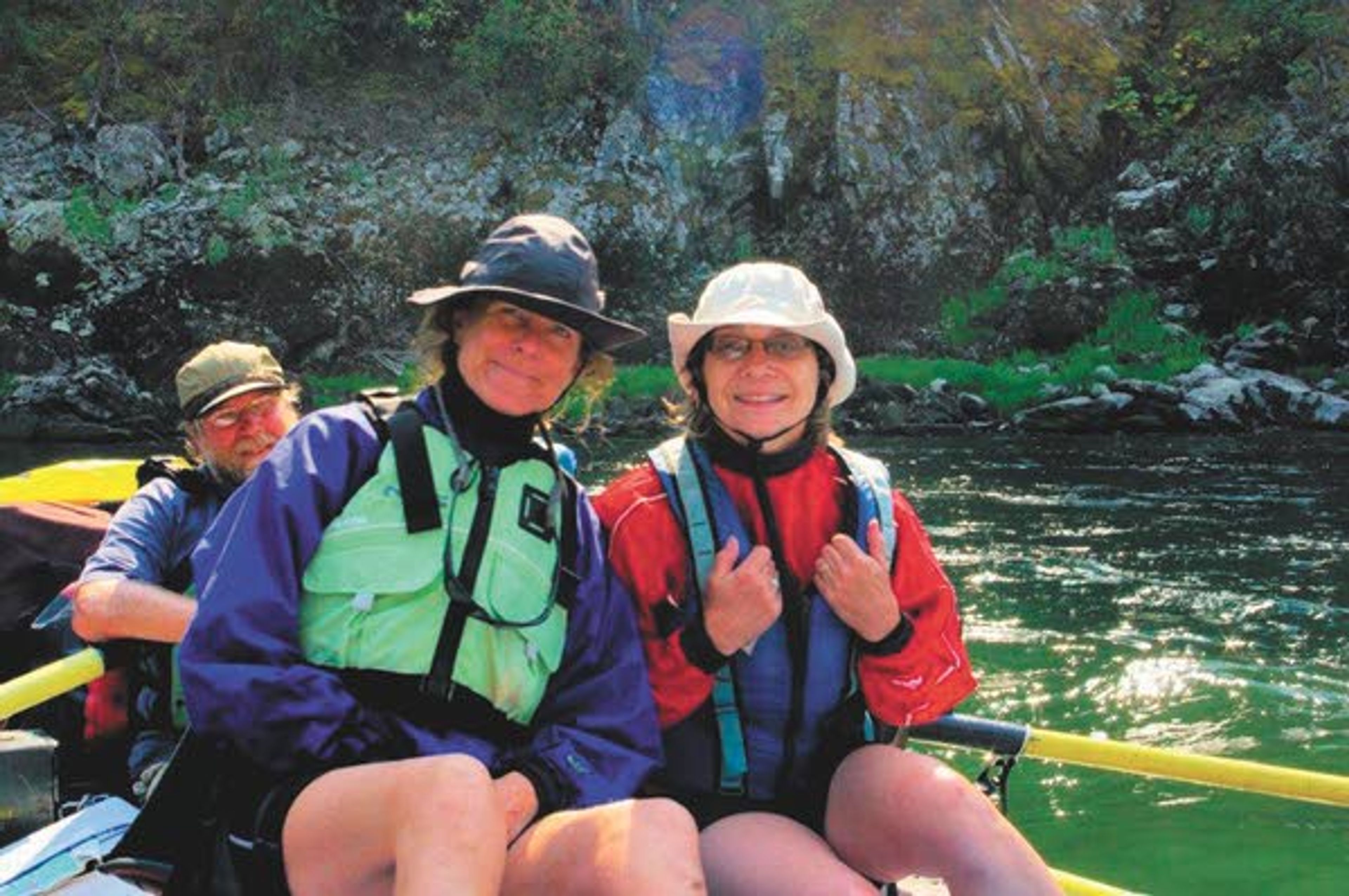 Daily News reader Antone G. Holmquist submitted this photo of
Andrea, Maree and Cap’n Sam on the Main Salmon River in 2011.