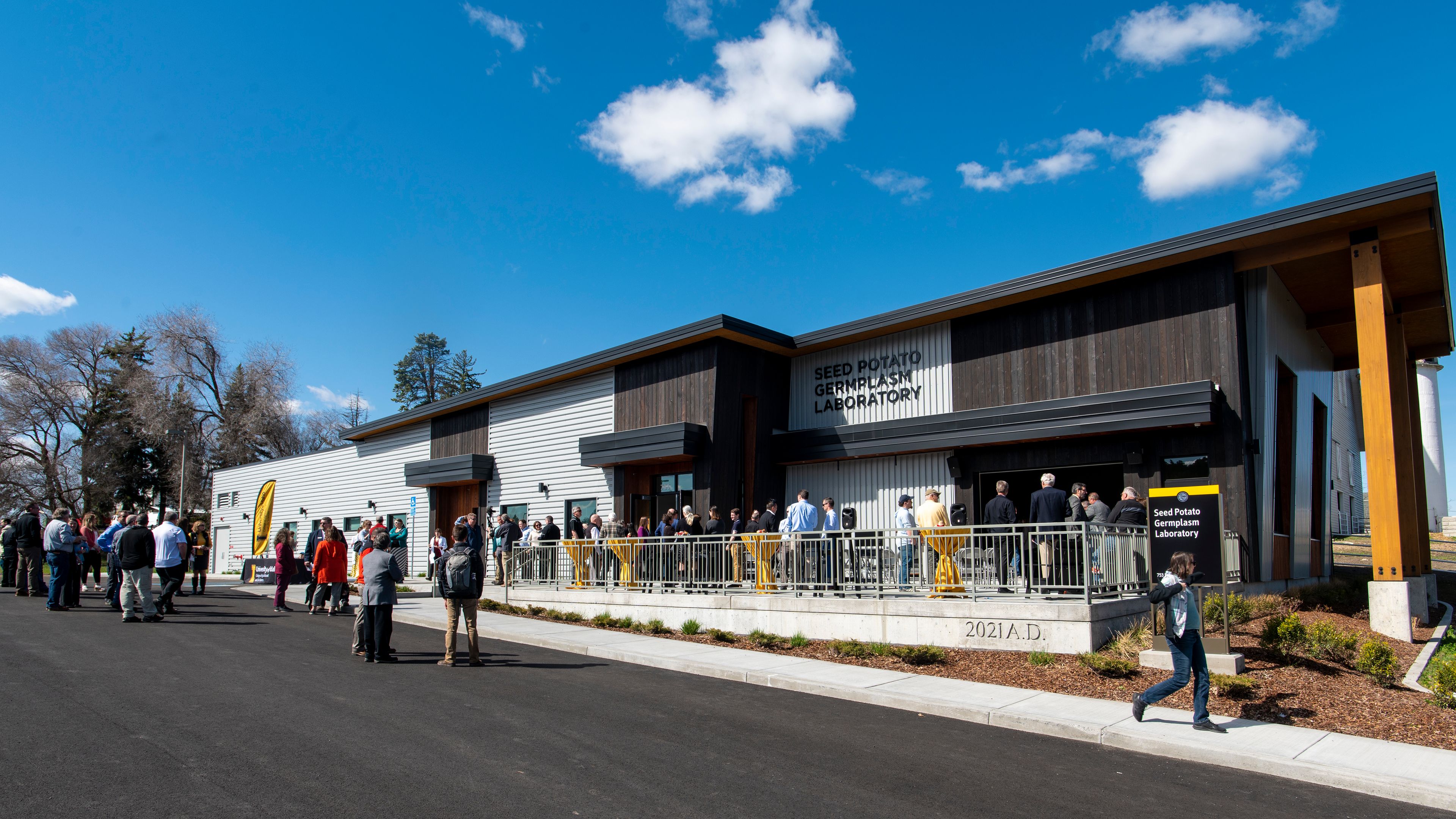 Guests tour the new Seed Potato Germplasm Laboratory at the University of Idaho during its grand opening Tuesday afternoon in Moscow.