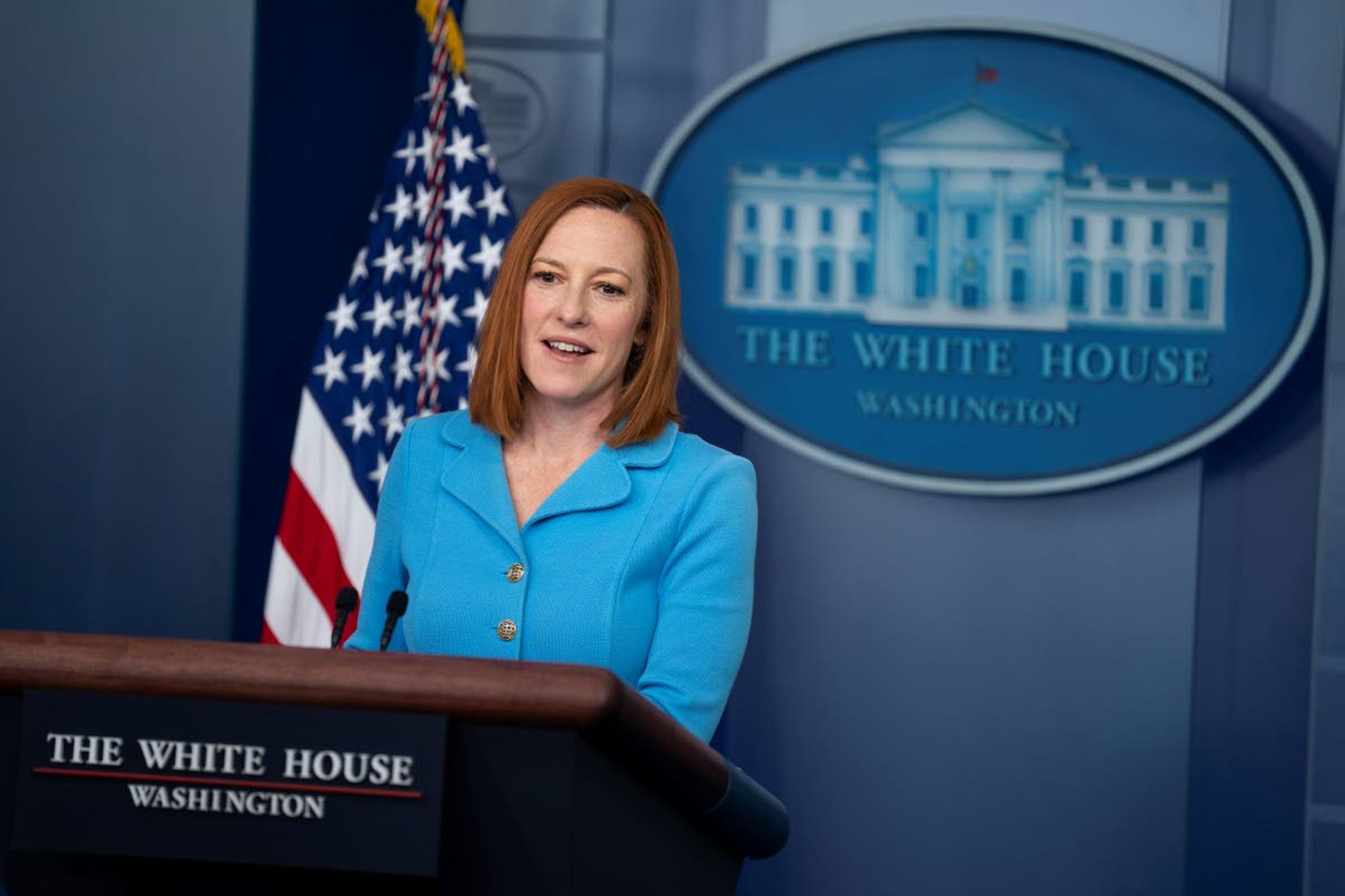 White House press secretary Jen Psaki speaks during a press briefing at the White House, Wednesday, June 2, 2021, in Washington. (AP Photo/Evan Vucci)