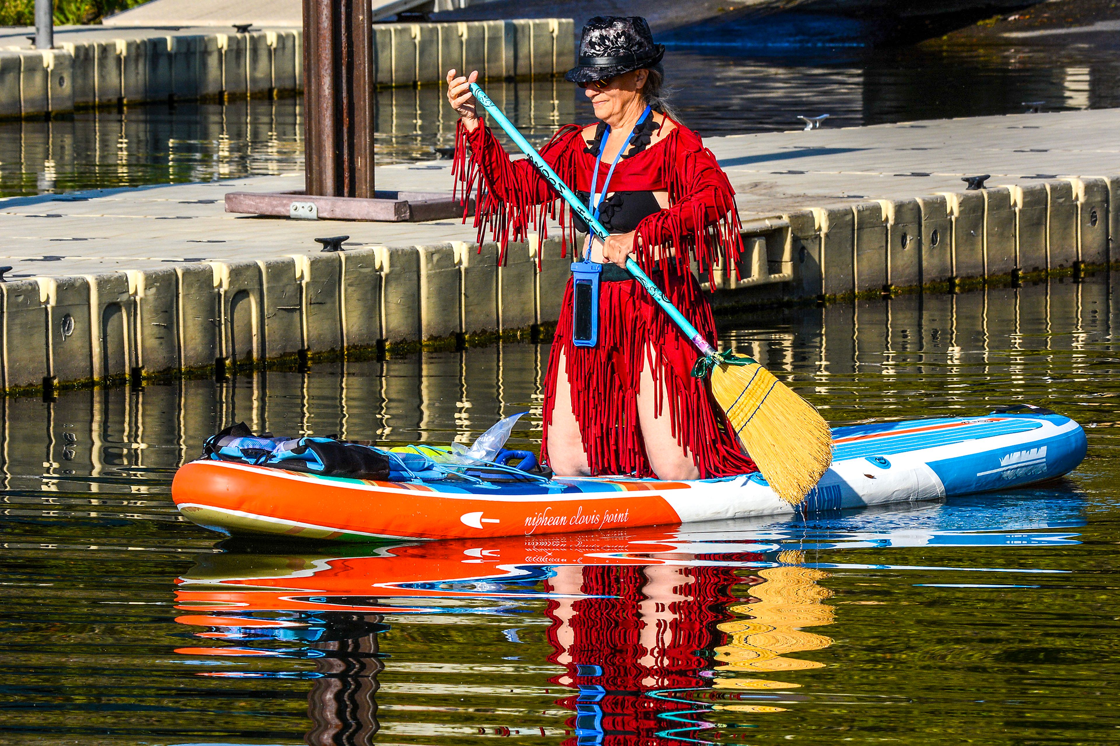 Local witches took to the water in Clarkston on Sunday, gathering at the Swallows Park boat launch for a casual kayak and paddleboard outing on the Snake River. Organizer Wendy Casto said members of an area coven and others from the community participated in the slow row to the confluence with the Clearwater River the past couple of weekends, an event they're hoping to make an annual tradition called "Witches Can Float."