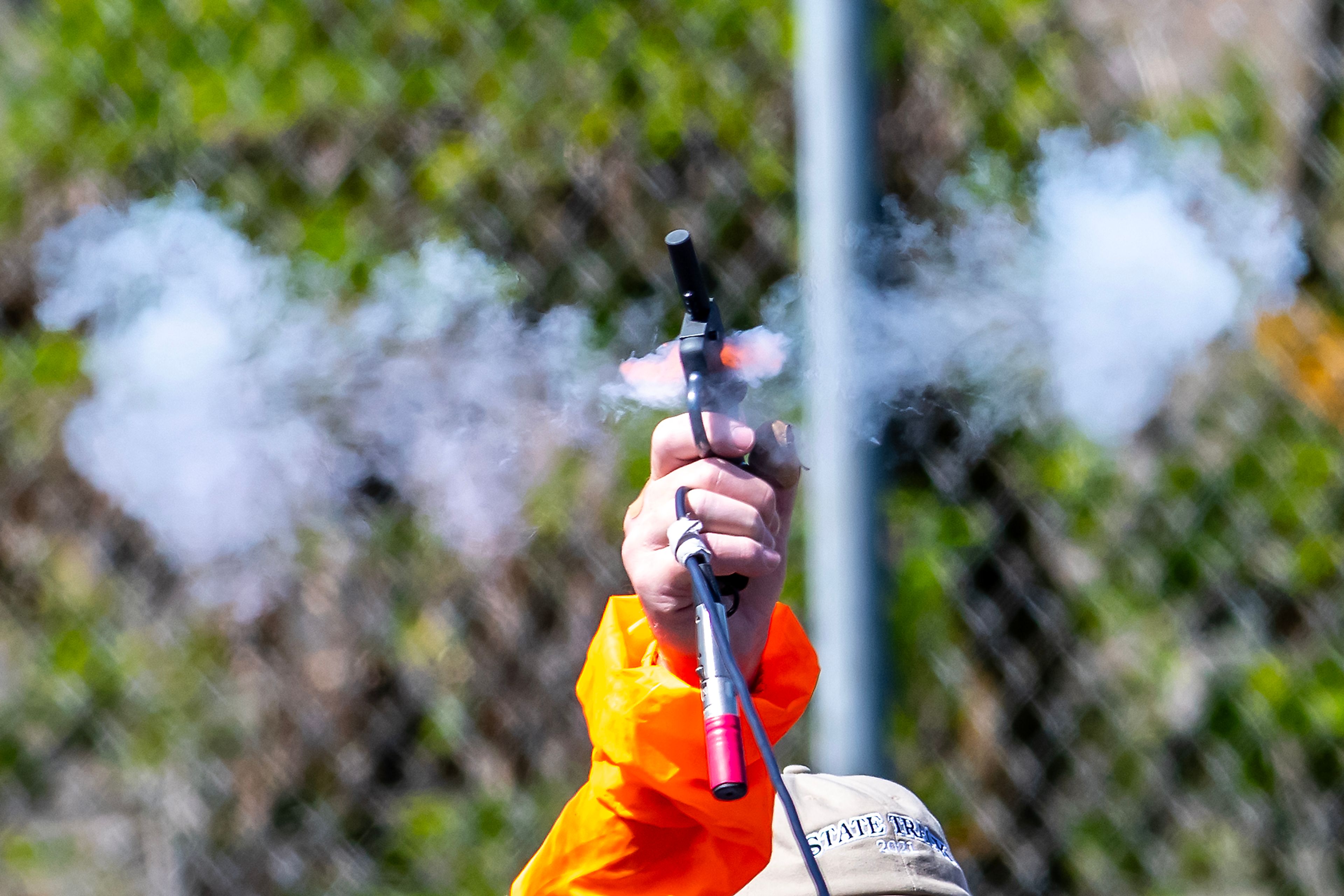 The starter gun fires Thursday at the Meet of Champions Track Meet at Sweeney Track and Vollmer Bowl in Lewiston.