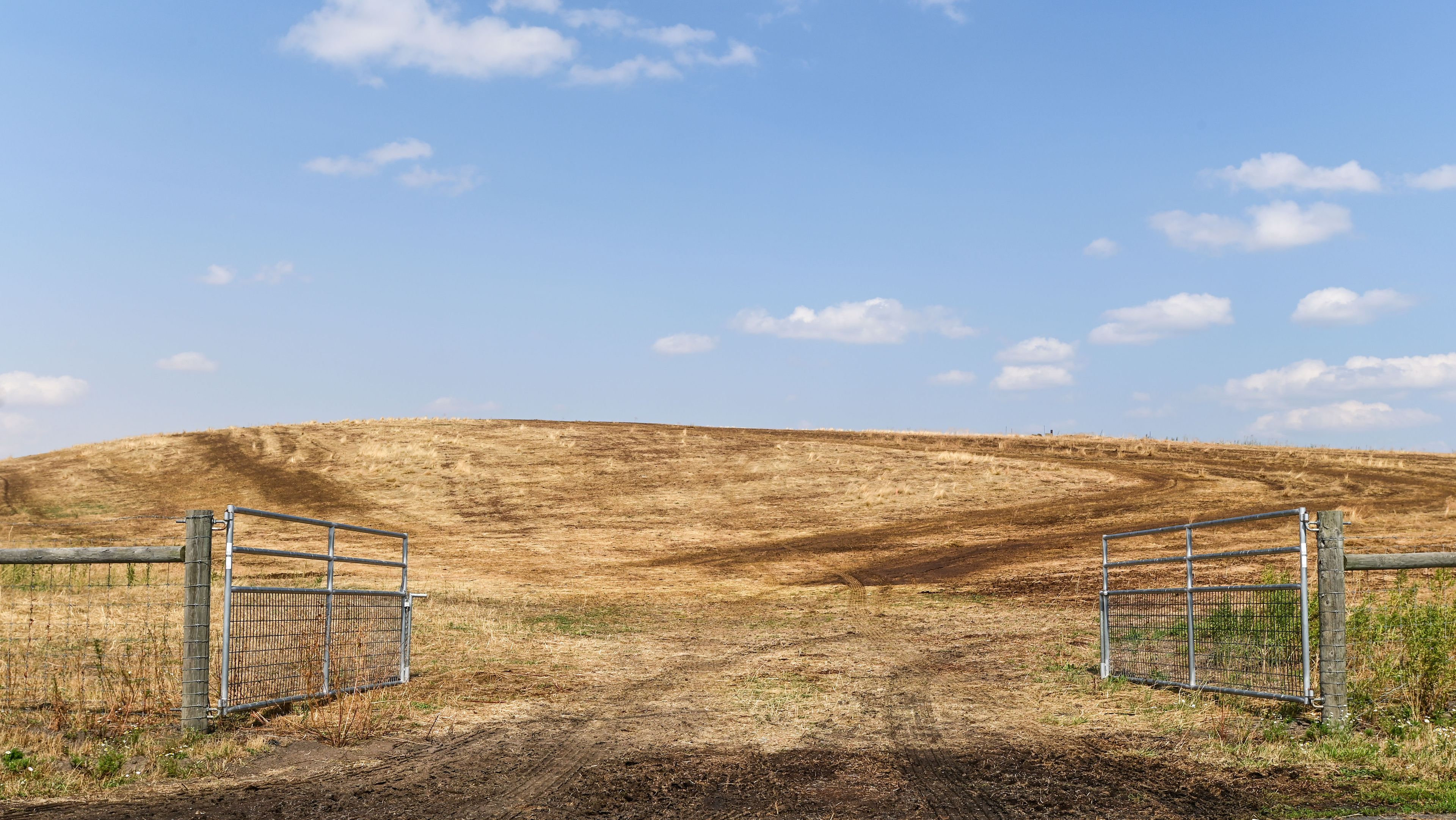 Gates sit open to a portion of the proposed site for a Home Depot store on Wednesday in Moscow. The proposed site for the store is on University of Idaho land just north of the Palouse Mall.