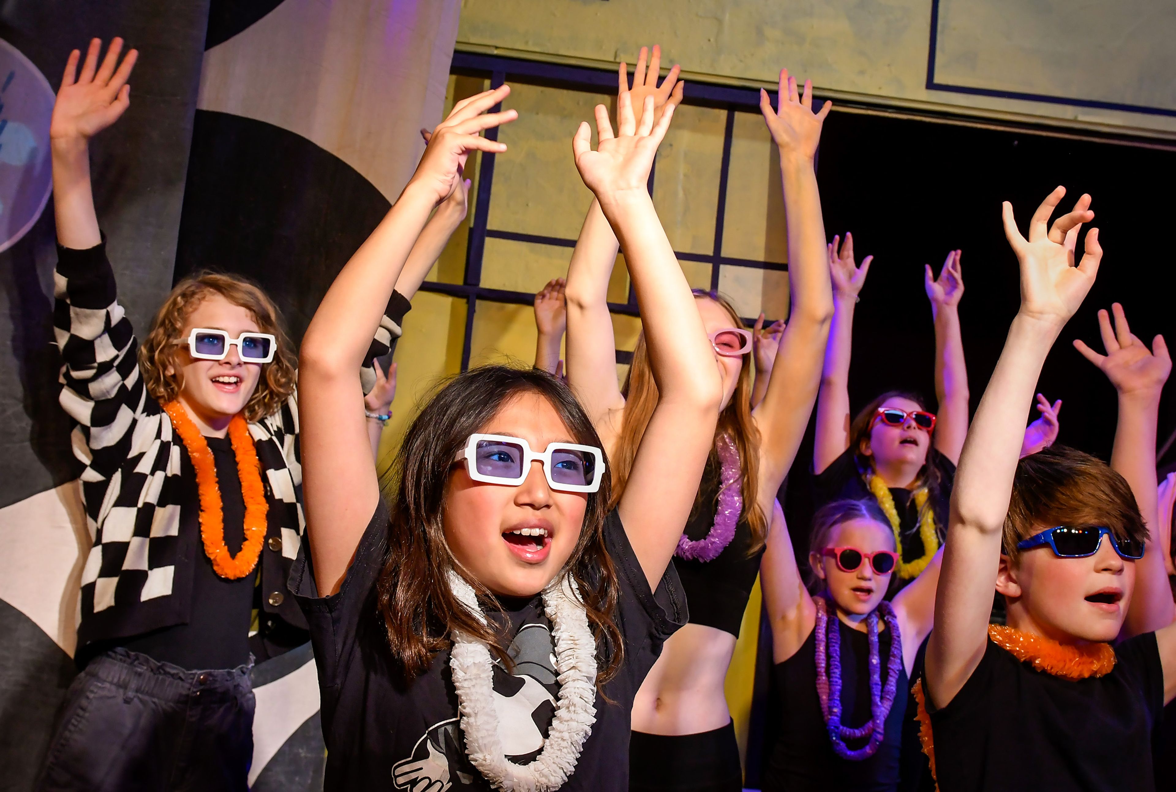 Summer Musical Theatre Camp participants, including Audri B., left, and Kaylee K., center, rehearse for their Beatleshow showcase on Friday at the end of the weeklong camp with the Regional Theater of the Palouse in Pullman. Camps continue through July 19 with RTOP.