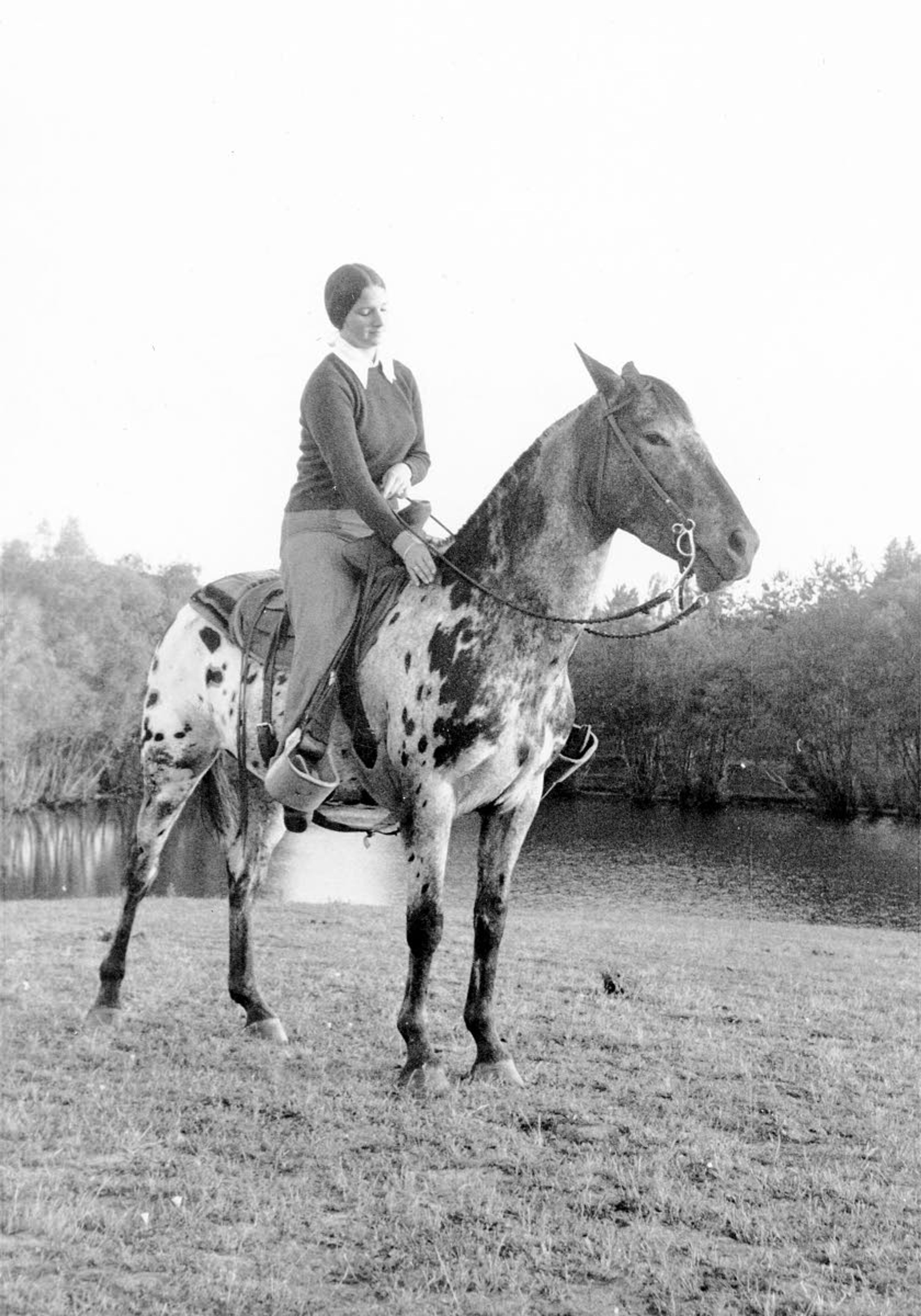 A rider shows off a beautifully marked Appaloosa near Moscow in 1970.