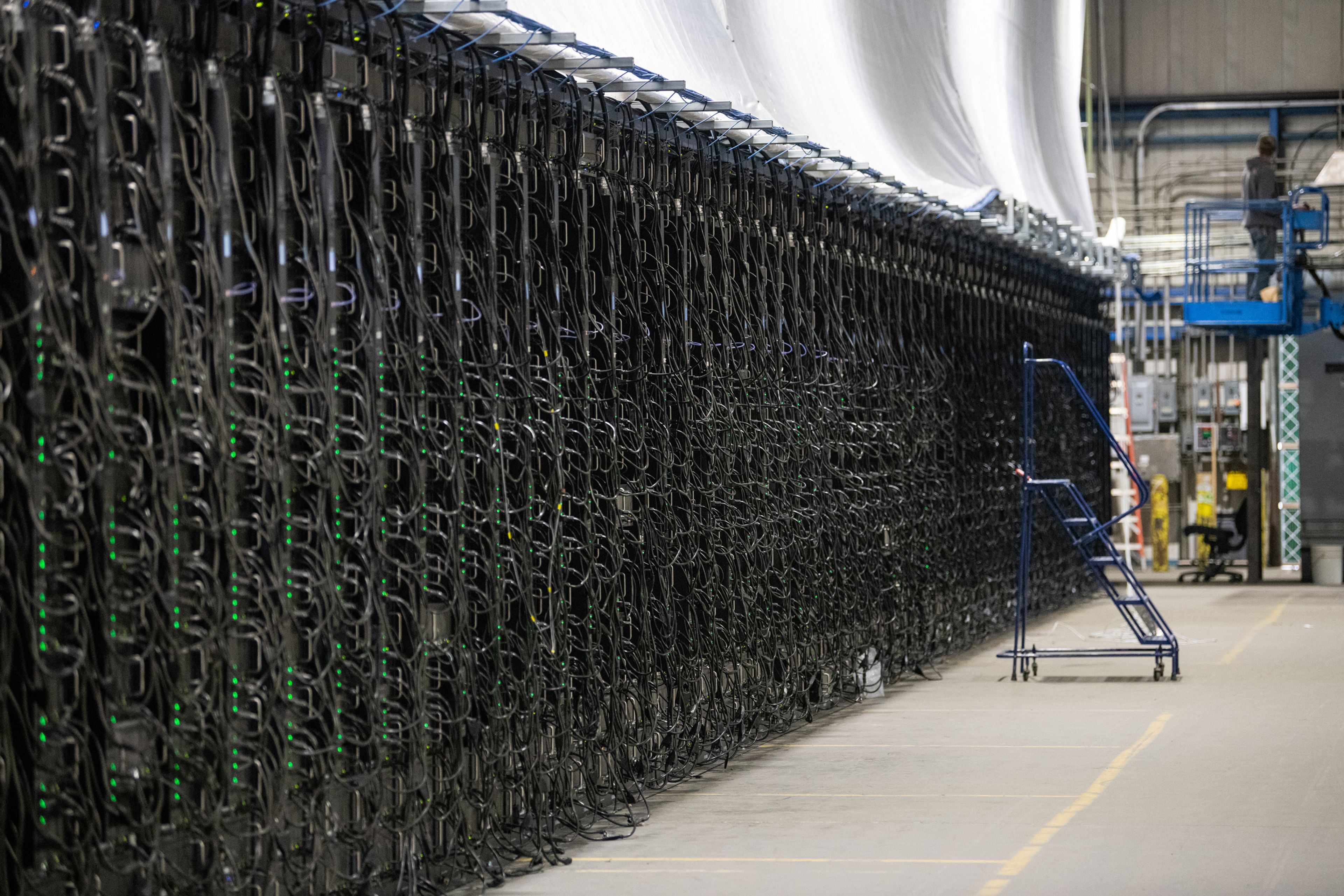 Servers at the Merkle Standard cryptocurrency mining facility in Usk, Wash. on Friday, Sept. 9, 2022 (Erick Doxey for InvestigateWest)