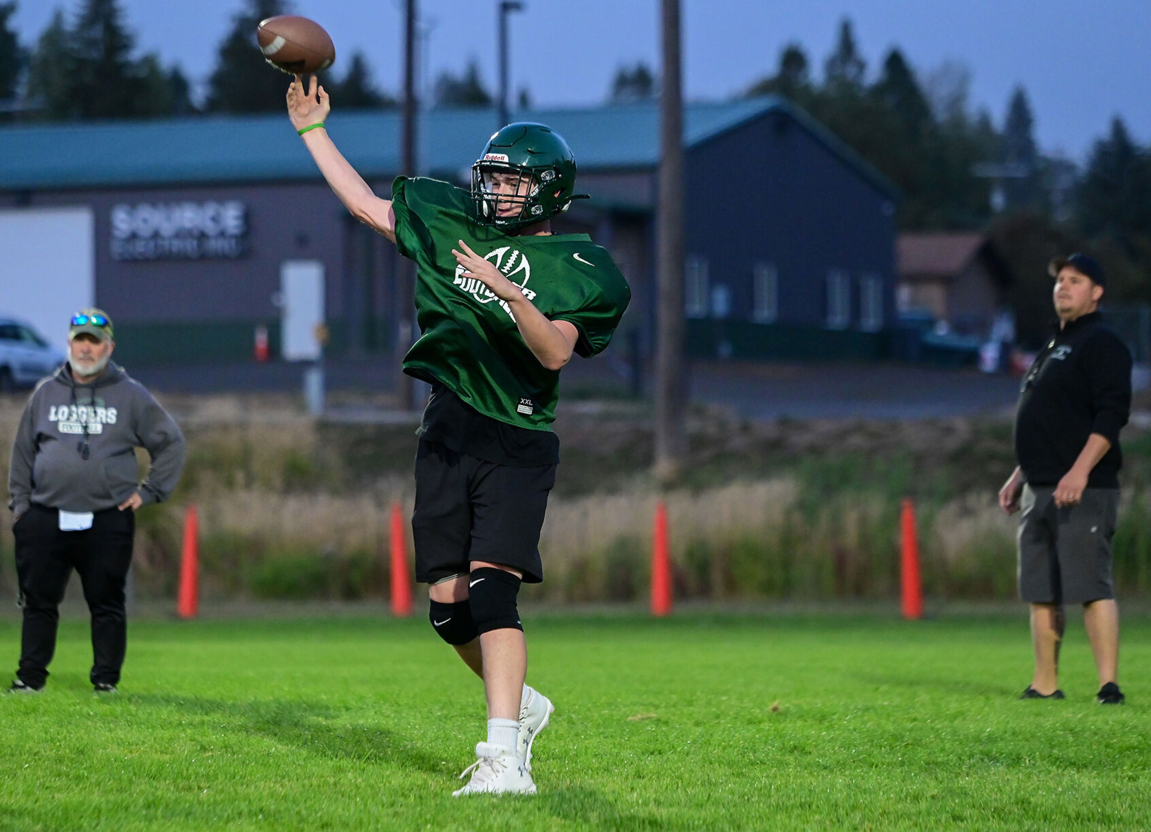 Potlatch runs drills during practice on Tuesday.