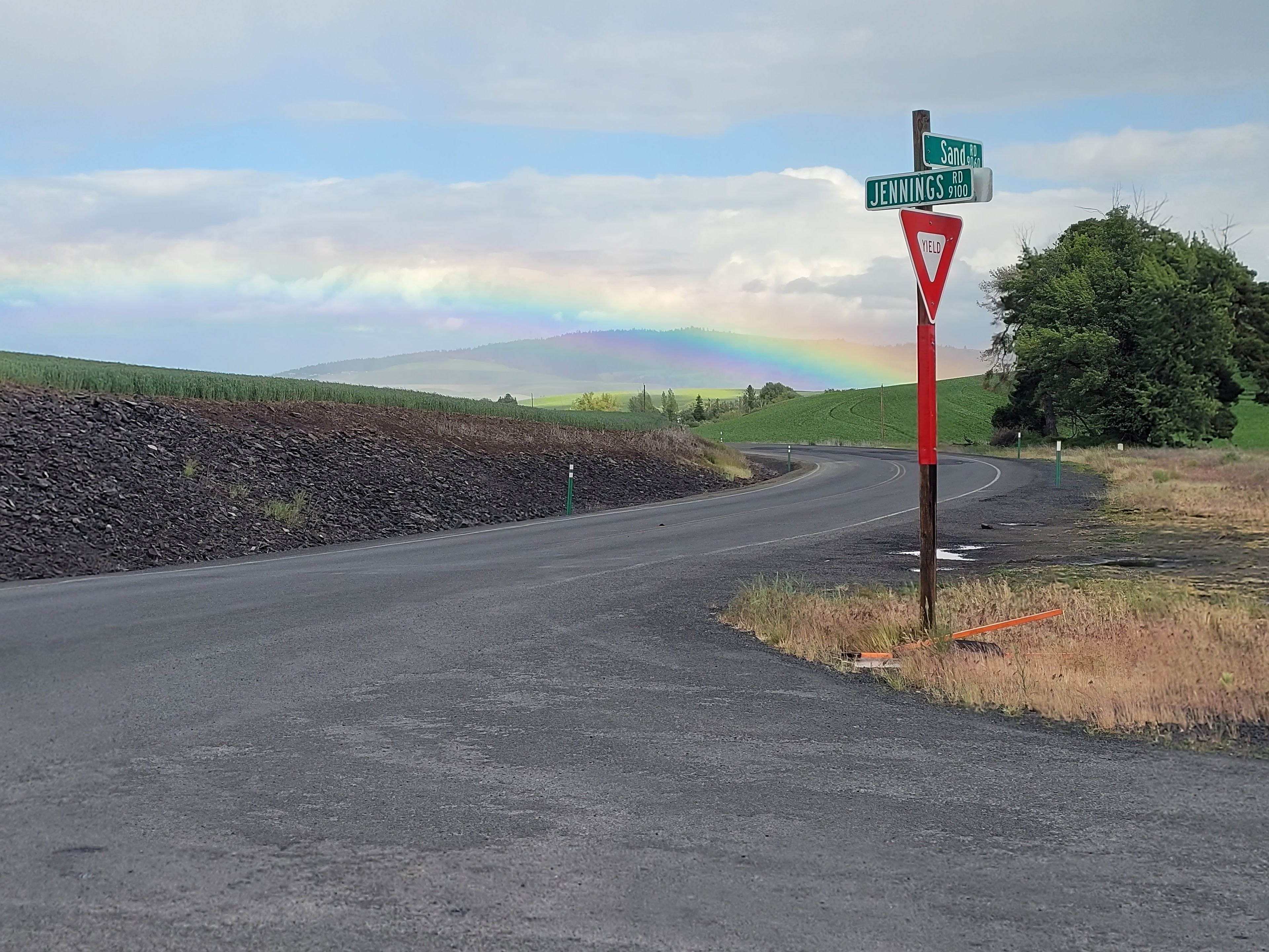 Moscow-Pullman Daily News reader Cheryl Rodeen submitted this June 3 photo of a rainbow, taken at the intersection of Sand and Jennings roads outside Pullman. Rodeen said of the colorful spectacle: "Wow, never seen a rainbow like this!!" Readers can submit photos to photo@dnews.com.