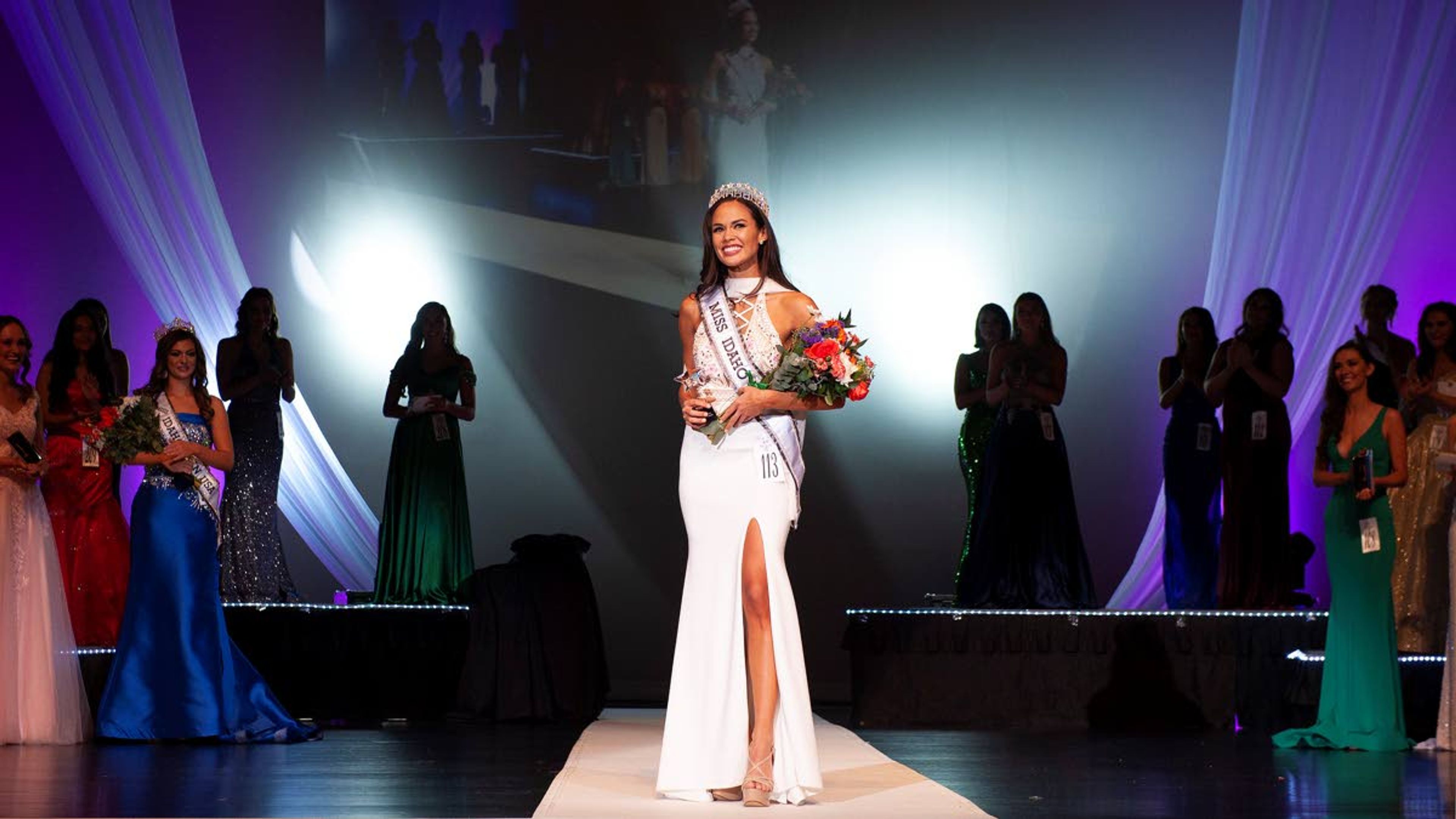 Kim Layne was crowned Miss Idaho USA 2020 Sunday in Boise. The 25-year-old Nampa native is pursuing a doctorate degree in veterinary medicine degree and a master’s in public health at Washington State University.